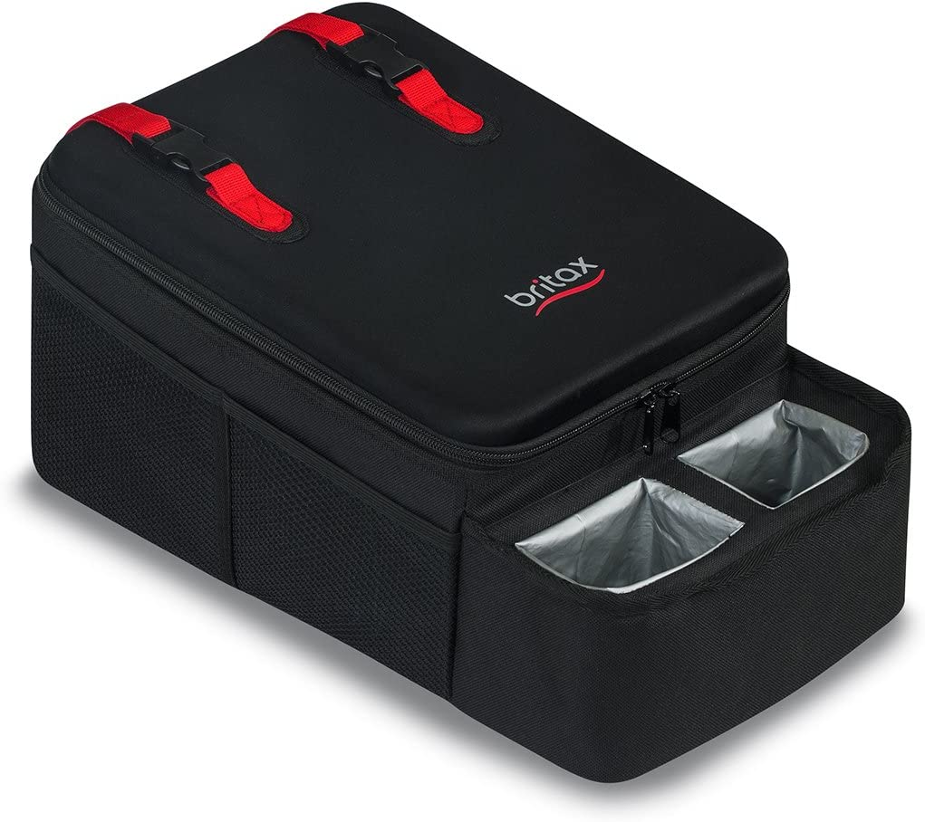 Britax Car Seat Organizer Caddy with Insulated Cup Holders | Crash Tested + 8 Mesh Pockets + Removable Center Dividers + Zipper Top image number 3
