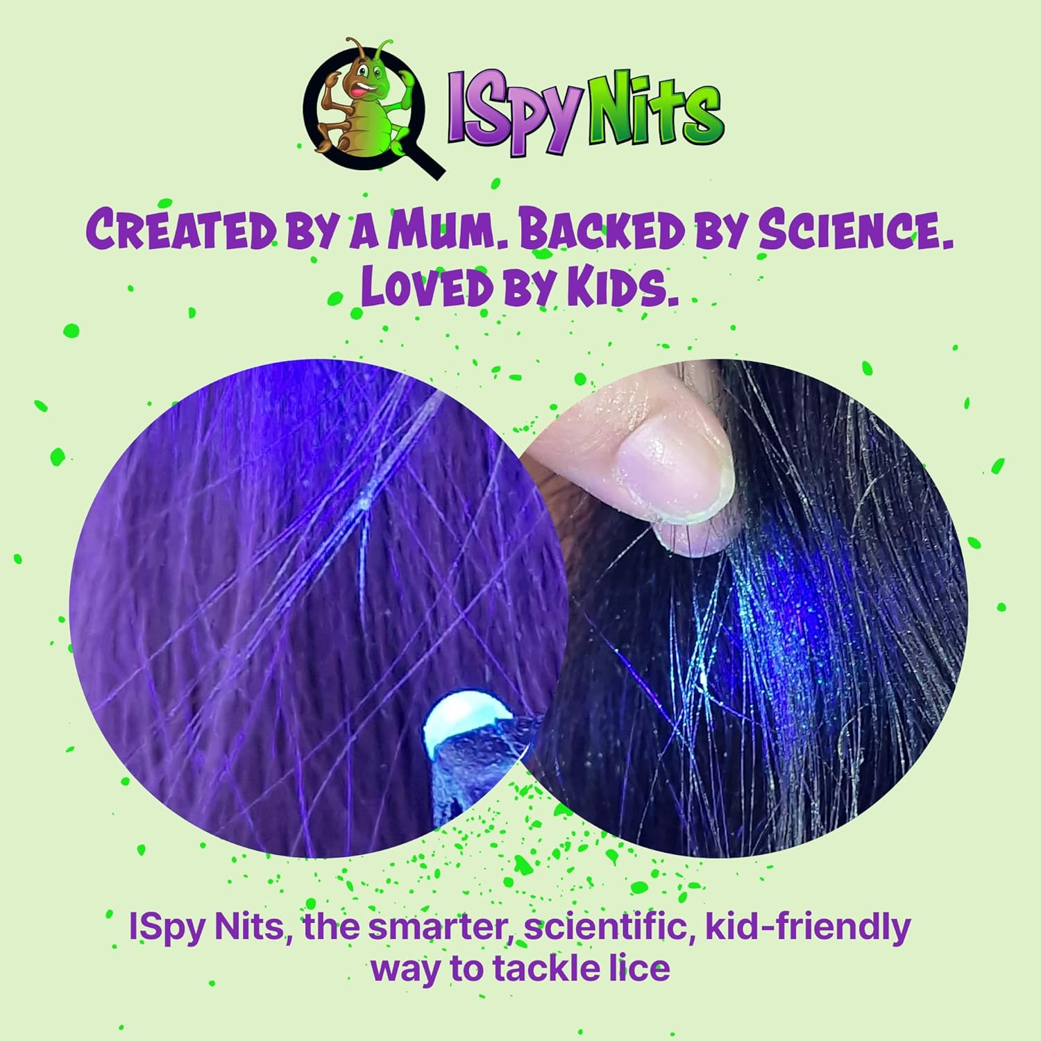 Ispy Glo-Kit Head Lice Treatment & Detection Kit with Biofluorescent Glo-Powder &ndash; Spot Nits Fast under UV Light &ndash; Safe, Non-Toxic Ingredients &ndash; Includes 3 Sachets Glo-Powder & 2 UV Detection Lights &ndash; Reusable, Kid-Friendly image number 1