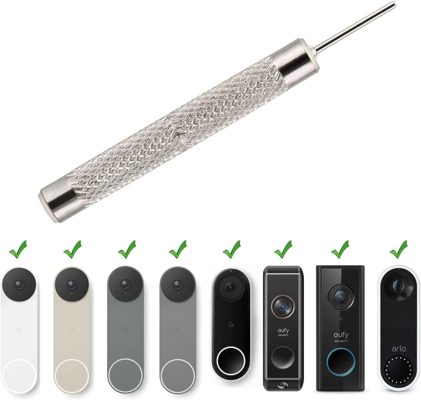Doorbell Removal Pin Release Key Security Tool Replacement - Remove Video Doorbell from Mount (Compatible with Nest Video Doorbell, Arlo Video Doorbell and Eufy Video Doorbell