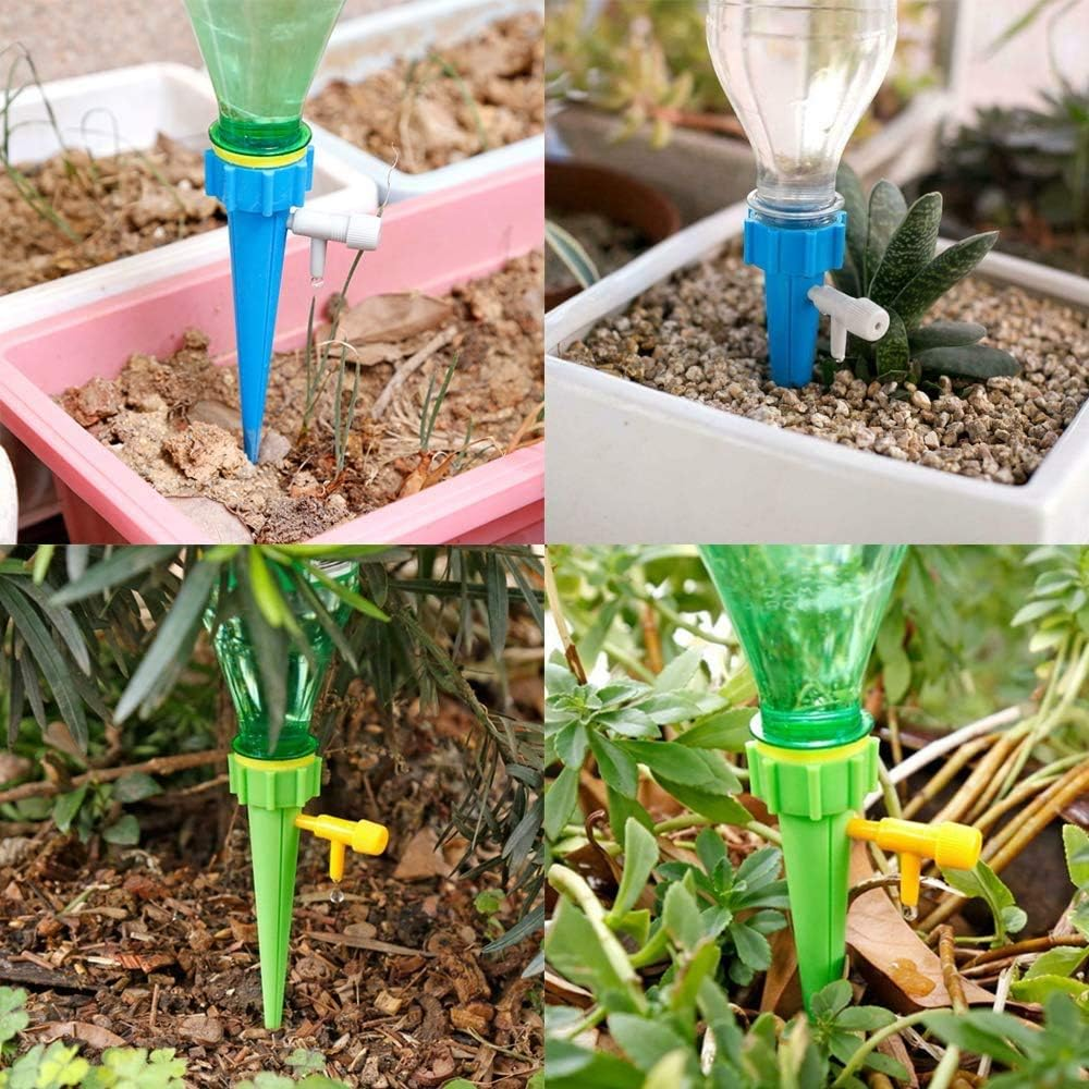 12Pcs Plant Waterer, Automatic Plant Watering Spike Self Watering Drip Irrigation System with Control Valve Switch for Garden Home Indoor Outdoor image number 3