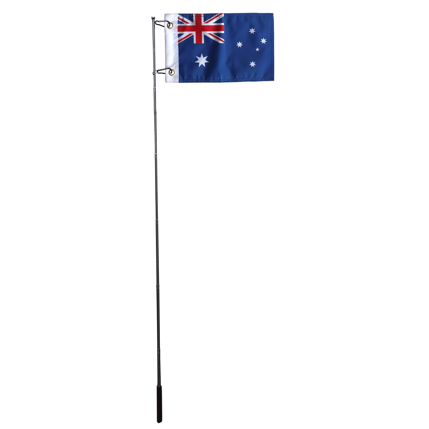 National Flag Countries Flags with Handheld Flagpole Telescopic Stainless Steel Pole with Snap Clips (Australia, with 1.6M Pole) image number 3