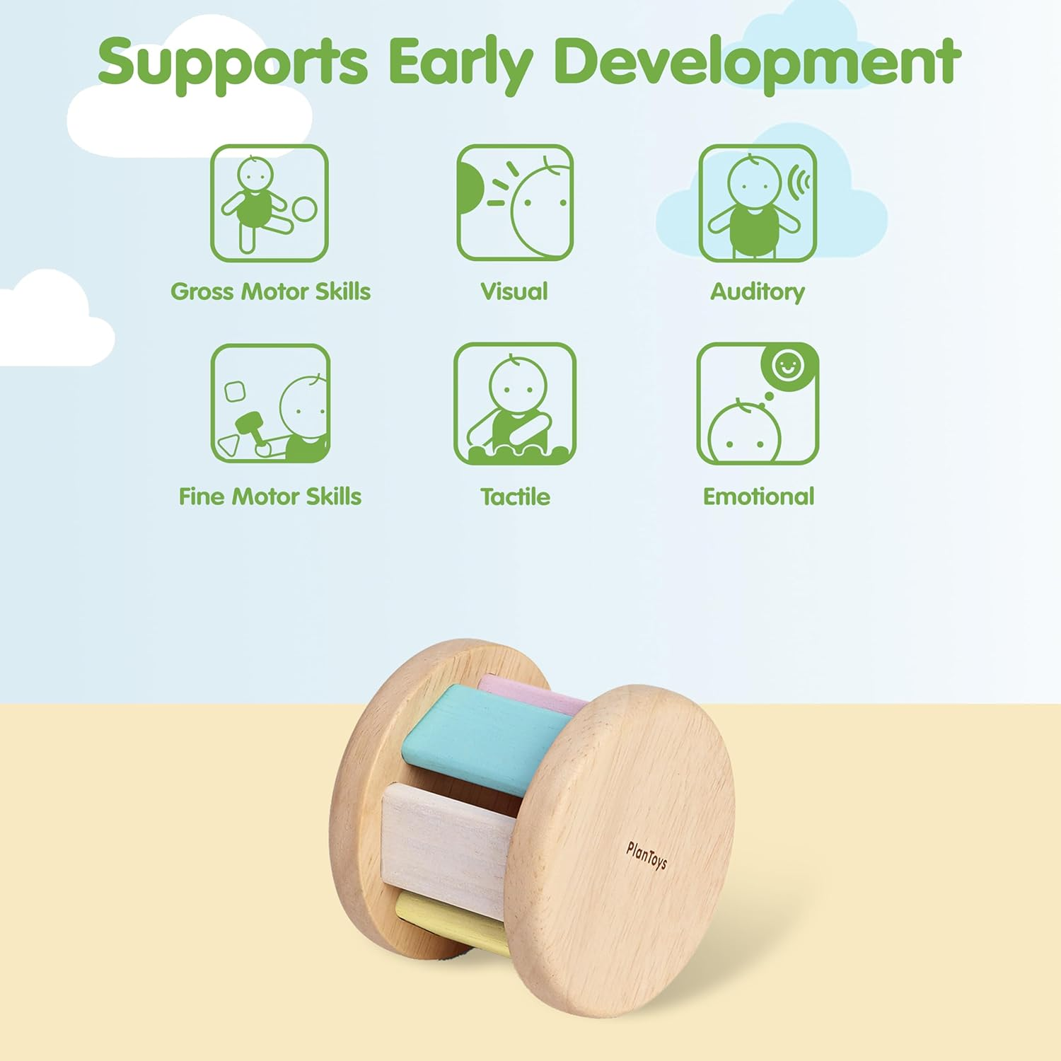 Plantoys - Roller - Pastel image number 2