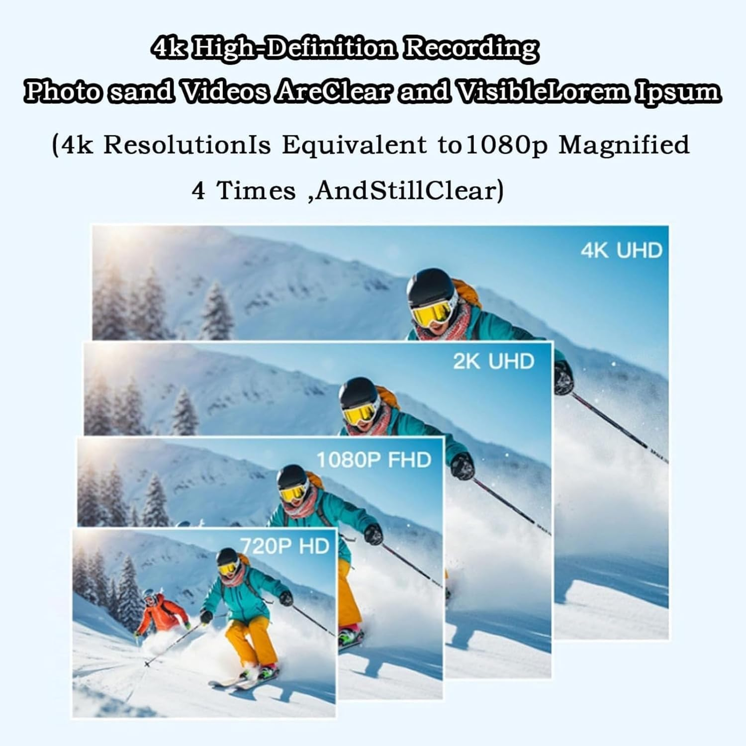 256G 4K POV Hd Wearable Thumb Action Camera, Motorcycle/Cycling Helmet Camera with Magnetic Clip, 120&deg;Wide-Angle,360&deg; Rotation,Ip68 Waterproof, for Vlog Recording (Balck-1080P-Wifi,256G) image number 3