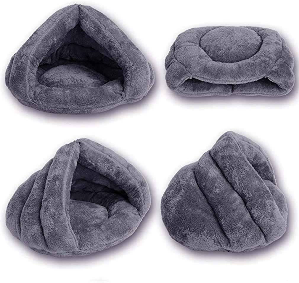 Beskie Pet Tent Cave Bed for Small Medium Cats Dogs Pets Sleeping Bag Thick Fleece Warm Slipper Dog Bed Cuddler Burrow House Hole Igloo Nest Cozy Triangle Bed for Cat Puppy