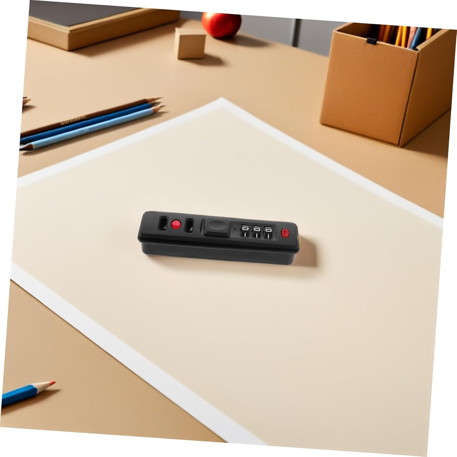 LRXIYODE Heavy Duty Combination Lock for Luggage Suitcases Password Padlock with Resettable Code Secure Travel Lock for Backpacks Business Trips and Family Vacations Sleek Black Design image number 3