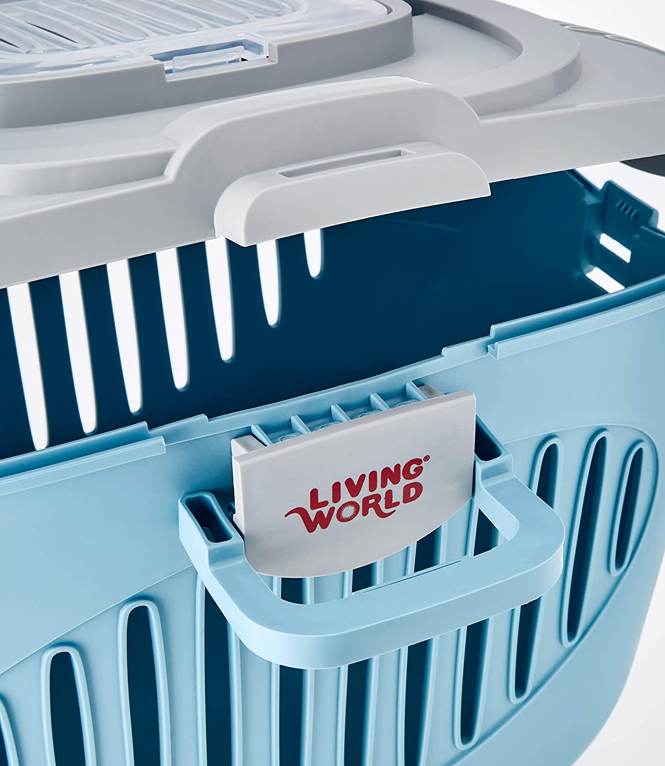 Living World Paws2Go Cat or Small Pet Carrier, Blue/Grey image number 3