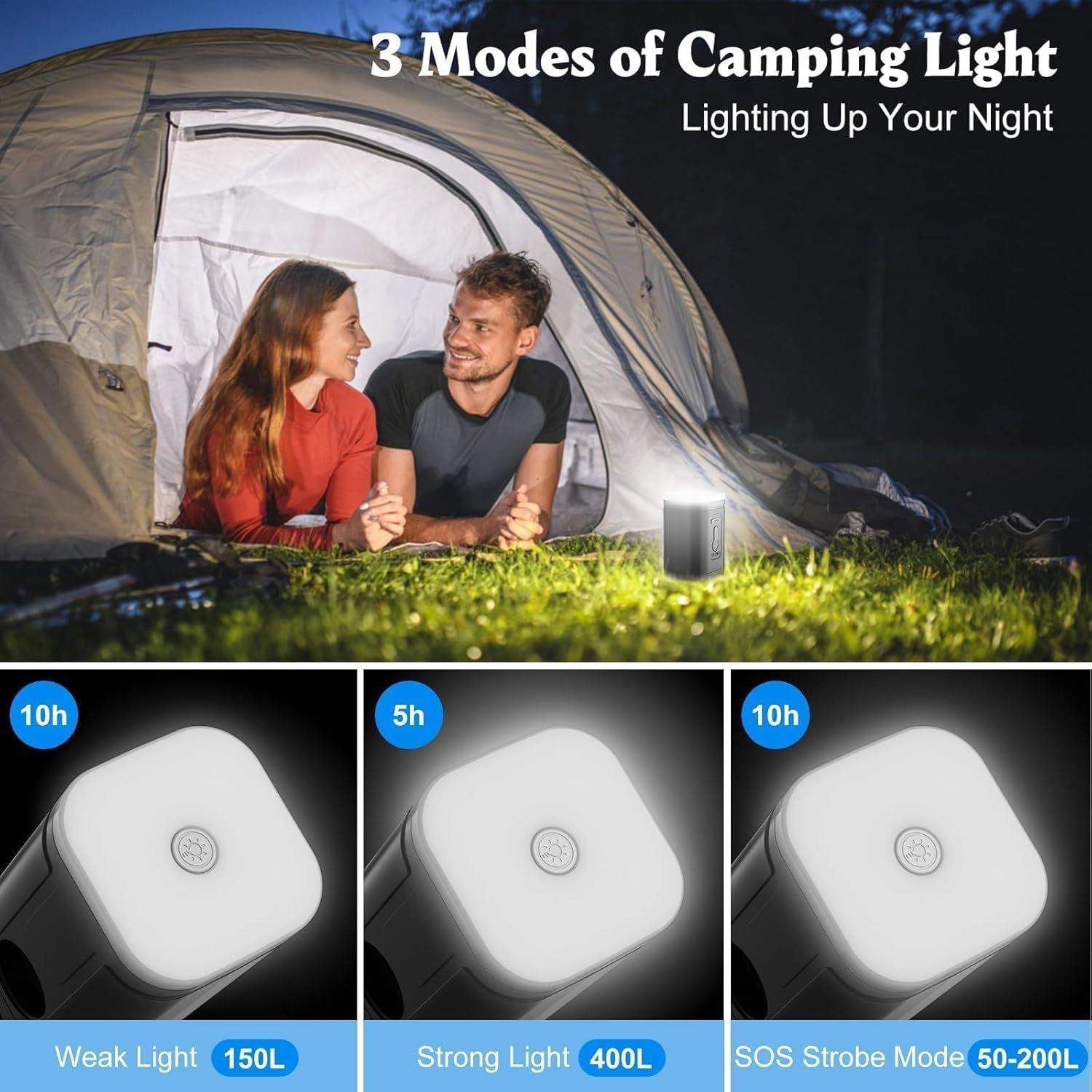 Electric Air Pump for Inflatables, Portable Air Pump 4.0 Kpa, 2400Mah Rechargeable Mini Pump with Led Light, Quick Inflate Deflate for Air Mattress Couch Pool Floats,Vacuum Bags,Yoga Exercise Ball image number 4