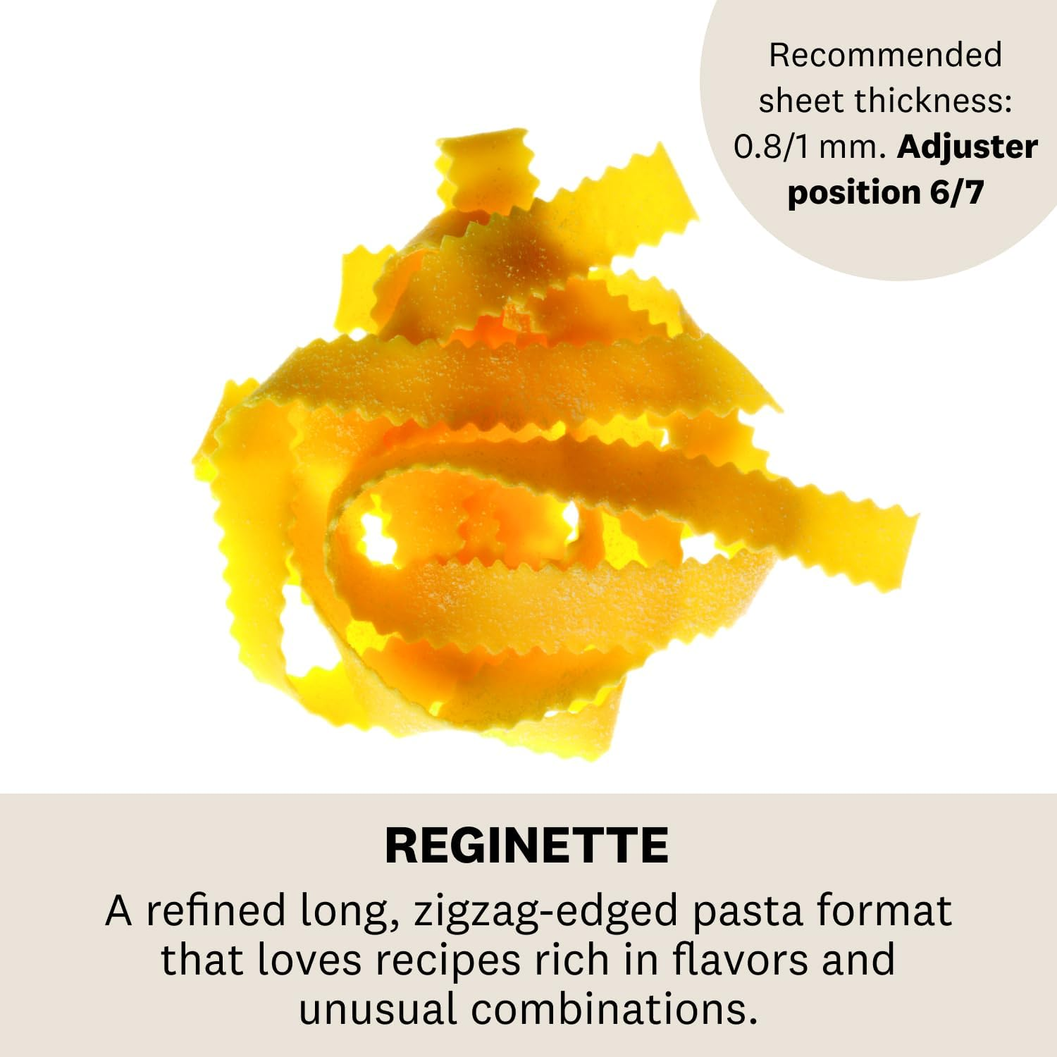 Marcato Accessories for Atlas Pasta Maker Machine &ndash; Reginette, 12Mm, Silver image number 1