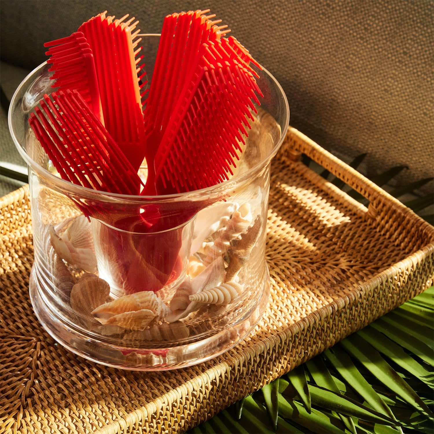 Red Detangler Brush by Felicia Leatherwood - for Kinky, Curly, Wavy 4C or Straight Hair - Tame Your Tangles Smooth Your Coils - Pain Free for All Ages image number 5