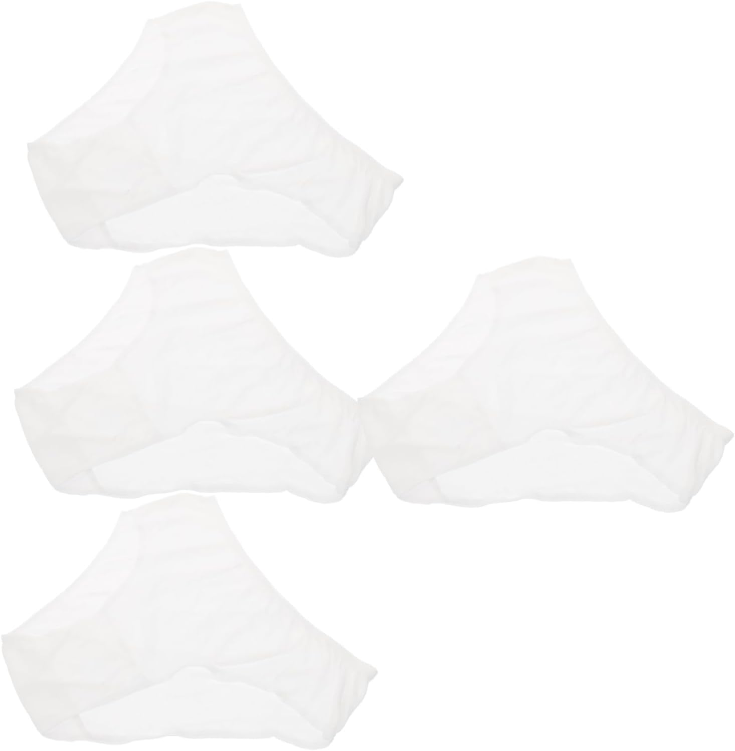 Baluue 4Pcs Disposable Postpartum Panties for Women Soft Cotton XXL Size Portable Maternity Underwear for Postnatal Use White