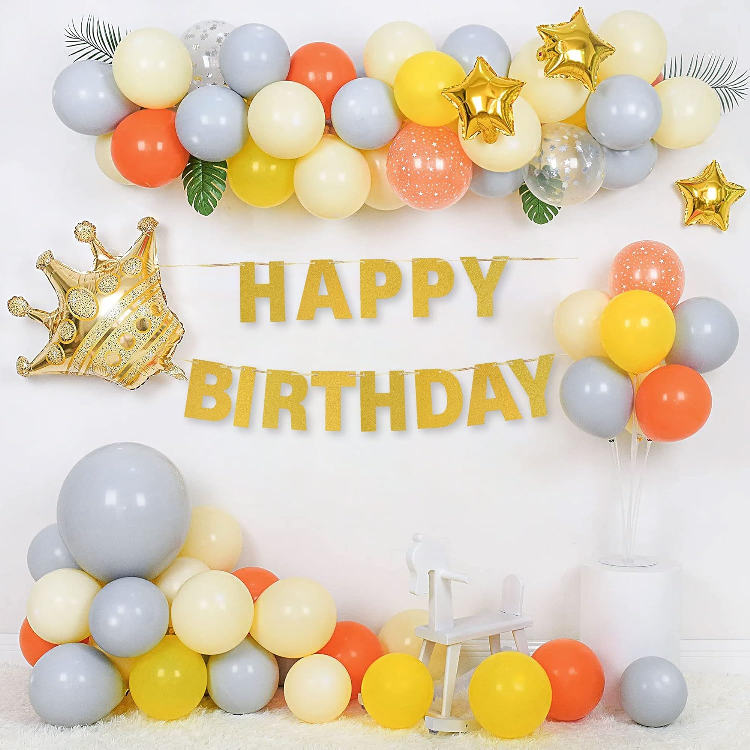 DIY Banner Kit with Letters Glitter Banner Letters Gold Customizable Birthday Banners Graduation Banner Custom Party Hanging Banner for Graduation Wedding Party Baby Shower Decoration (Gold) image number 4