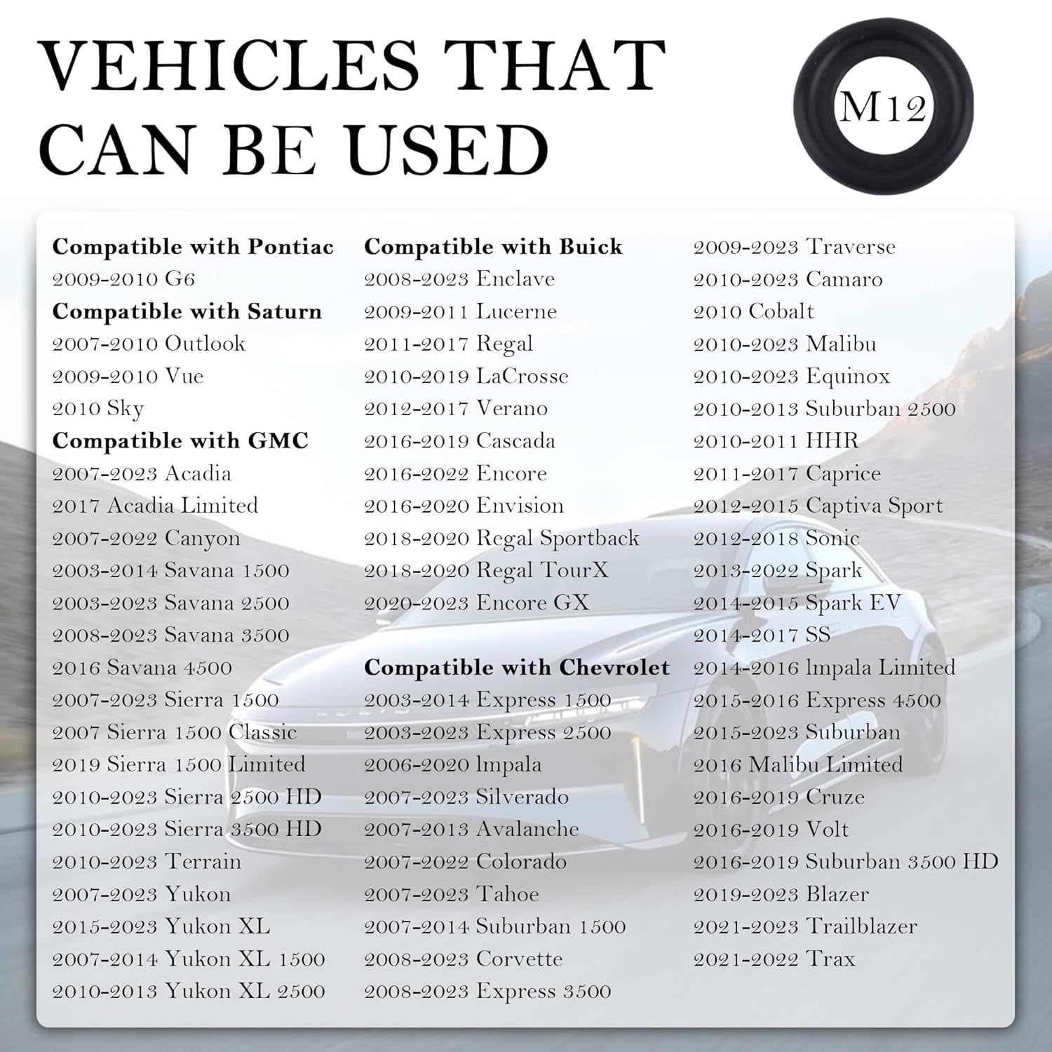 10PCS Oil Drain Plug Gasket Replace Oem#12616850,Sealability M12 Oil Drain Plug Washer Reduced Oil Leakage,Securely Oil Plug Gasket Compatible with Buick Cadillac GMC Chevrolet (M12) image number 3