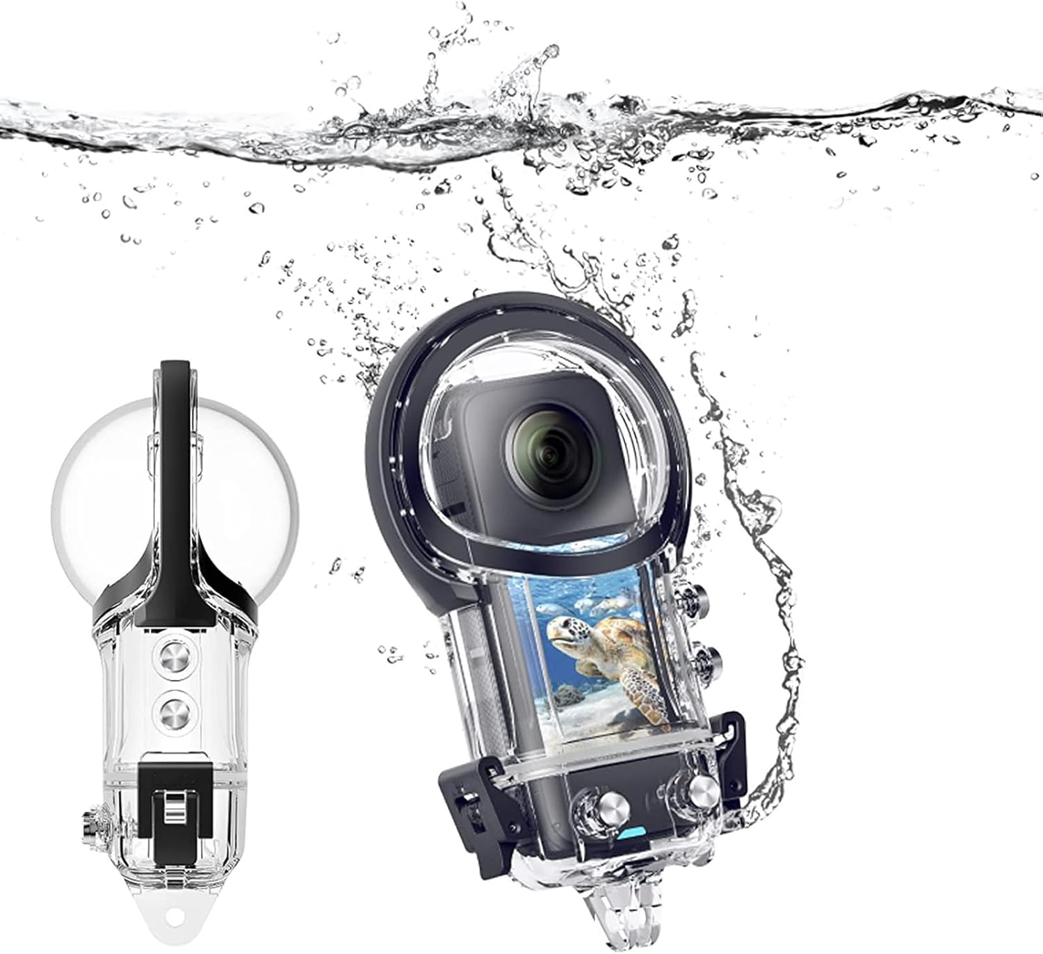 Waterproof Case for Insta360 ONE X3, IPX8 Waterproof Underwater Dive Protective Shell with Bracket Supports 50M/164Ft Deep, Ideal for Diving, Surfing image number 5