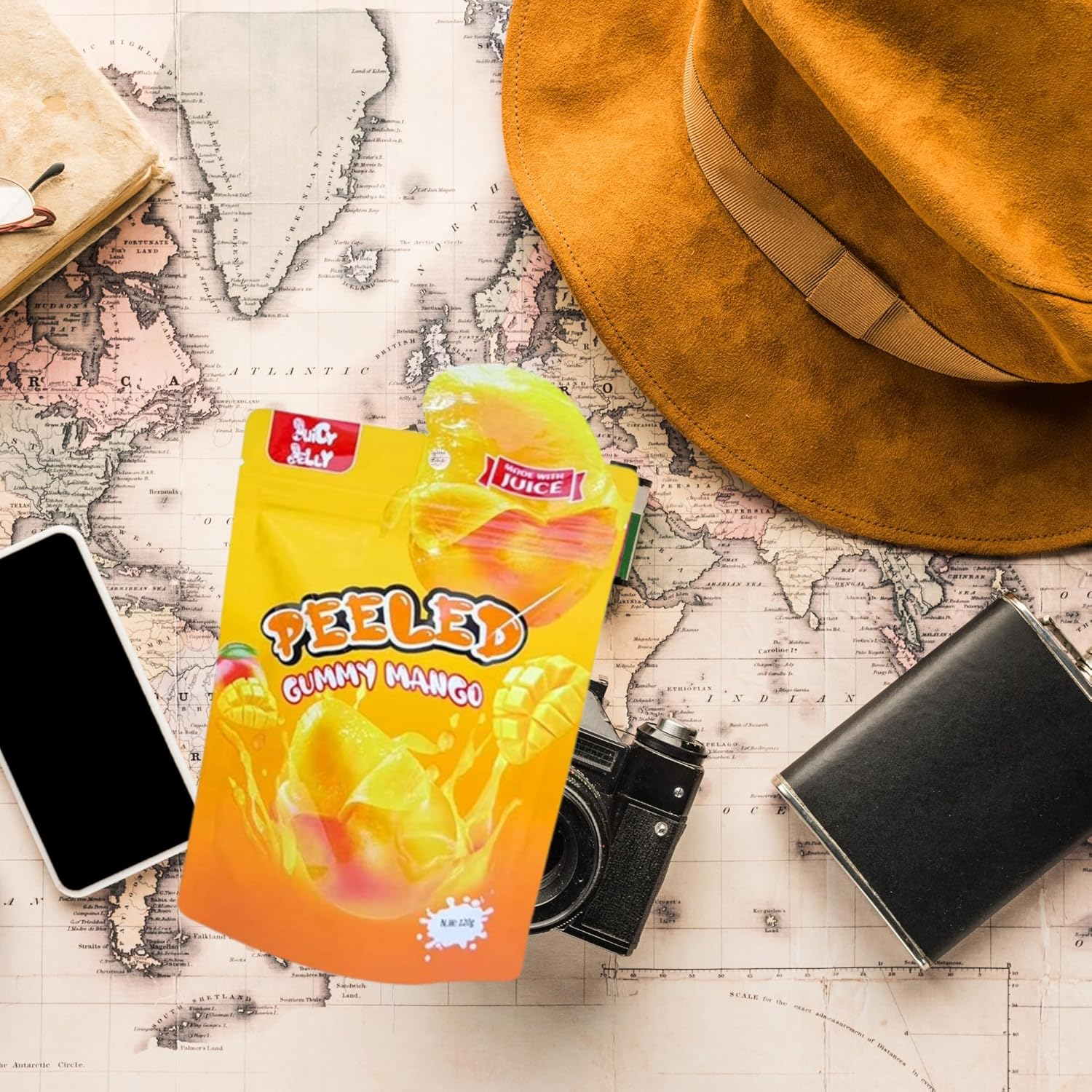 Juicy Jelly Peeled Gummy Mango 120G - 2 Pack 93009002277566-9309002277566