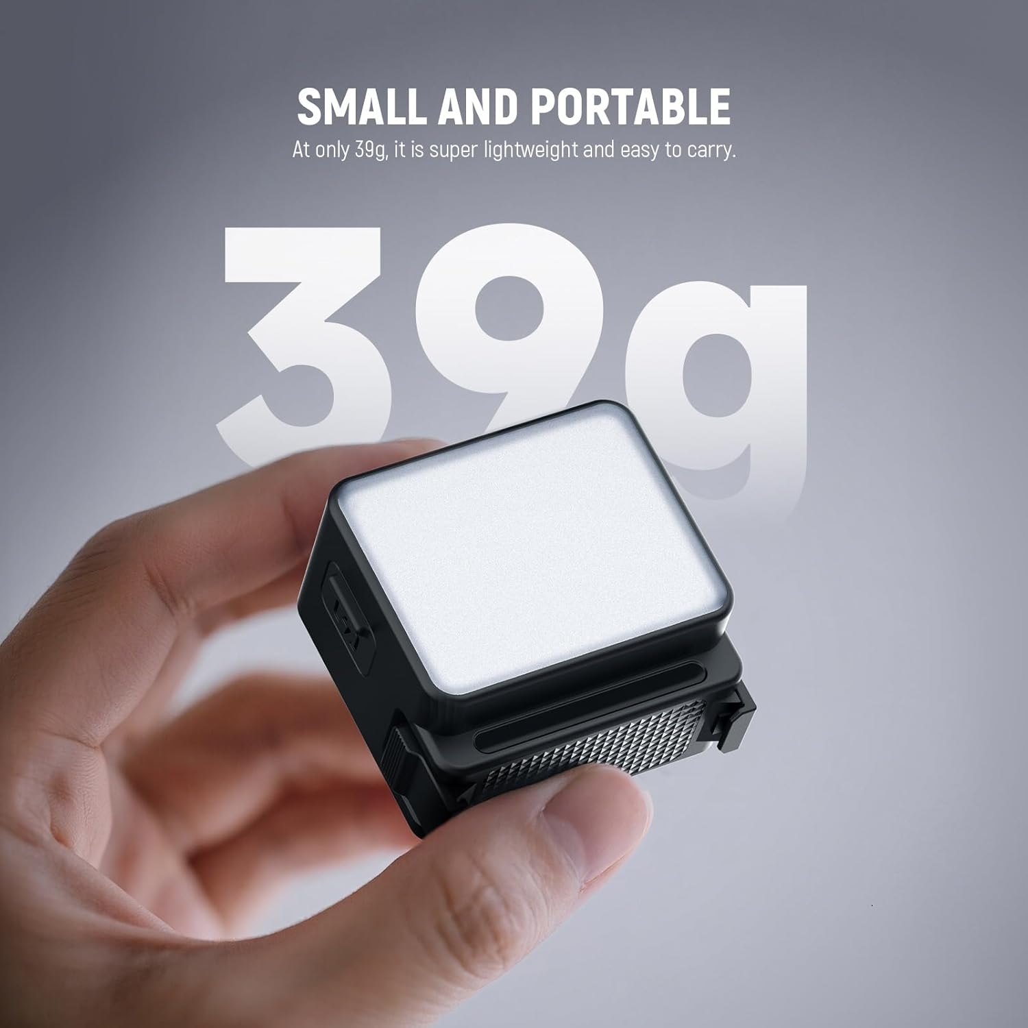 NEEWER Basics M20 Magnetic LED Camera Light Compatible with DJI OSMO Nano Action 3 4 5 Pro Cage NEEWER AC009 PRO Pocket 3 Accessories Expansion Adapter, Plastic Mini Fill Light Attachment 5600K CRI95+ image number 2