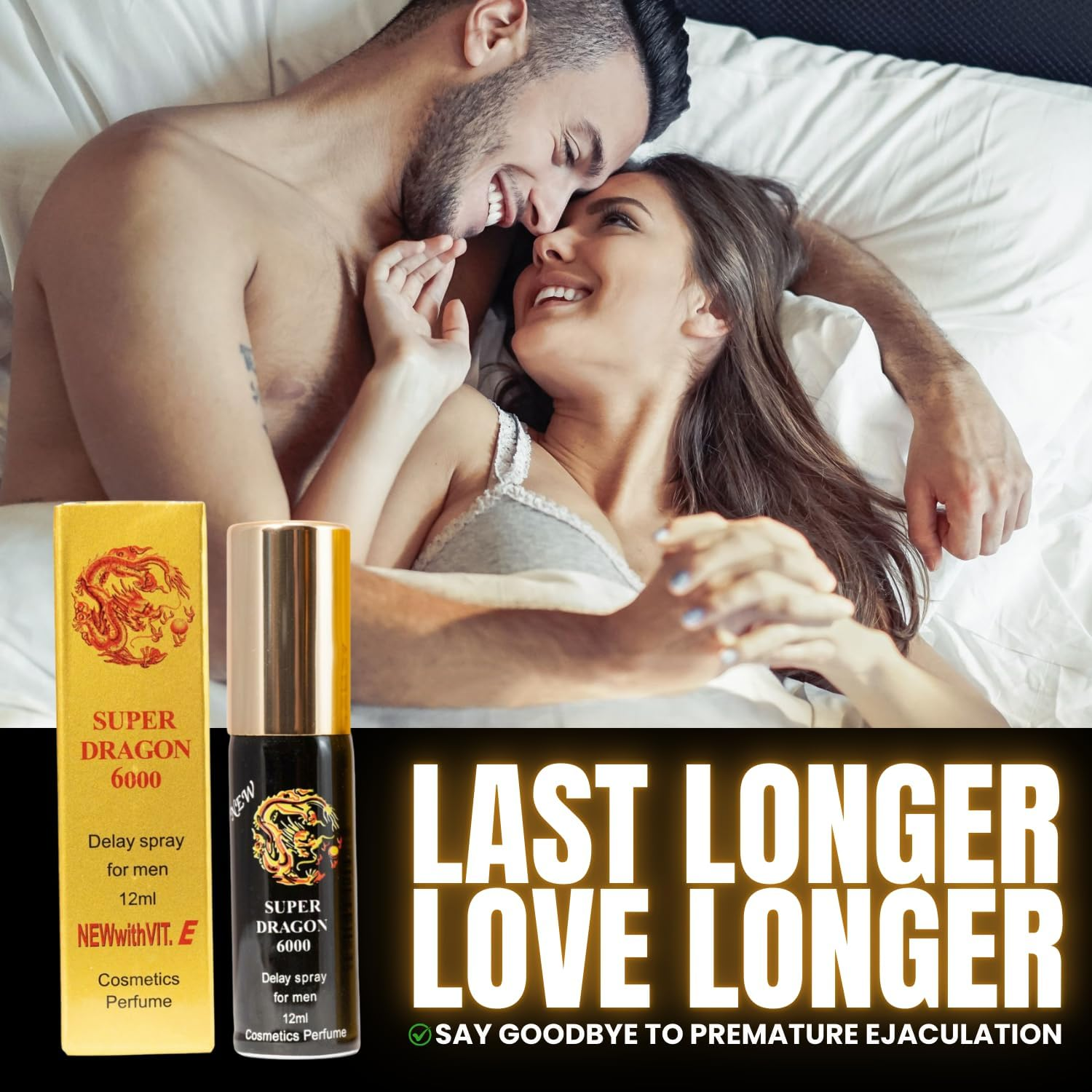 6000 Desensitizing Delay Spray for Men | Last Longer in Bed | 120 Sprays | for Premature Ejaculation PE | 12Ml | Helps Prolong and Control Climax image number 2