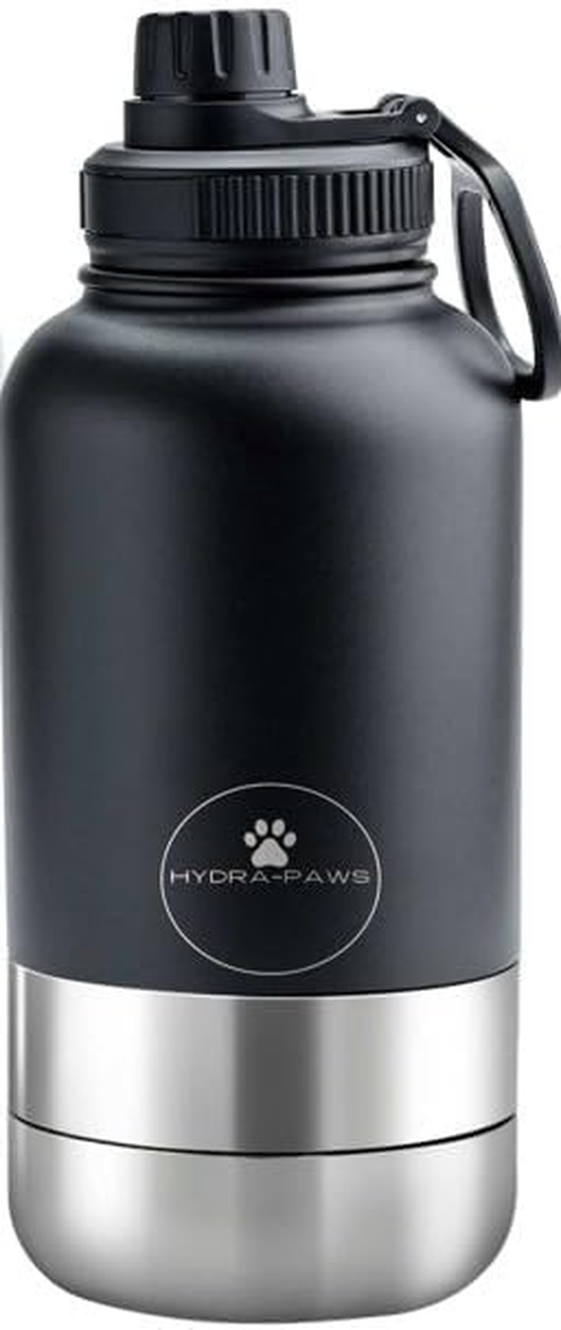 Hydra-Paws Pets Double Wall Vacuum 32Oz Insulated Stainless Steel 3 in 1 Water Bottle (Navy Blue, 32Oz)