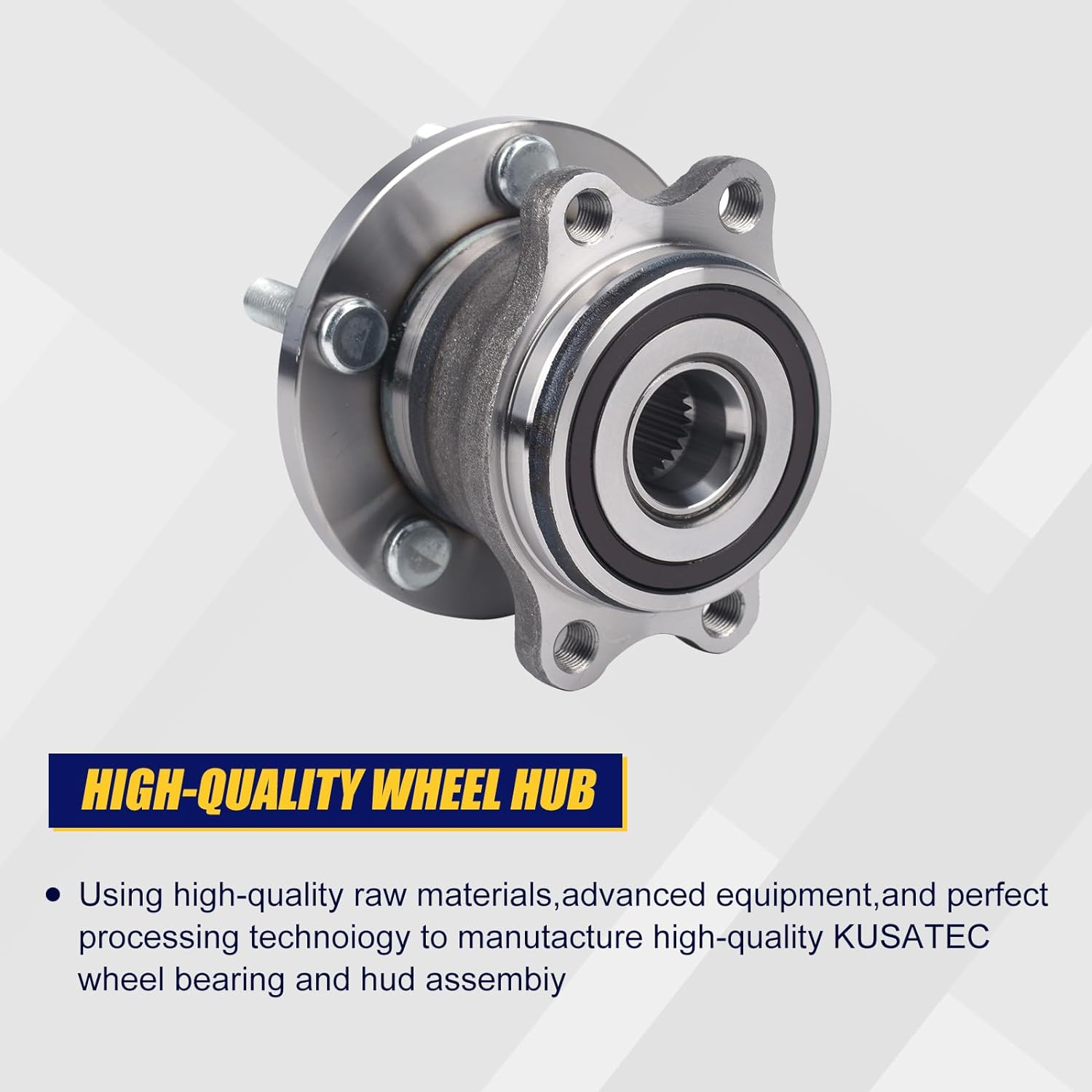 KUSATEC 512293 Rear Wheel Bearing Hub Assembly for 2005-2009 Subaru Legacy 2005-2009 Subaru Outback, M12X1.25