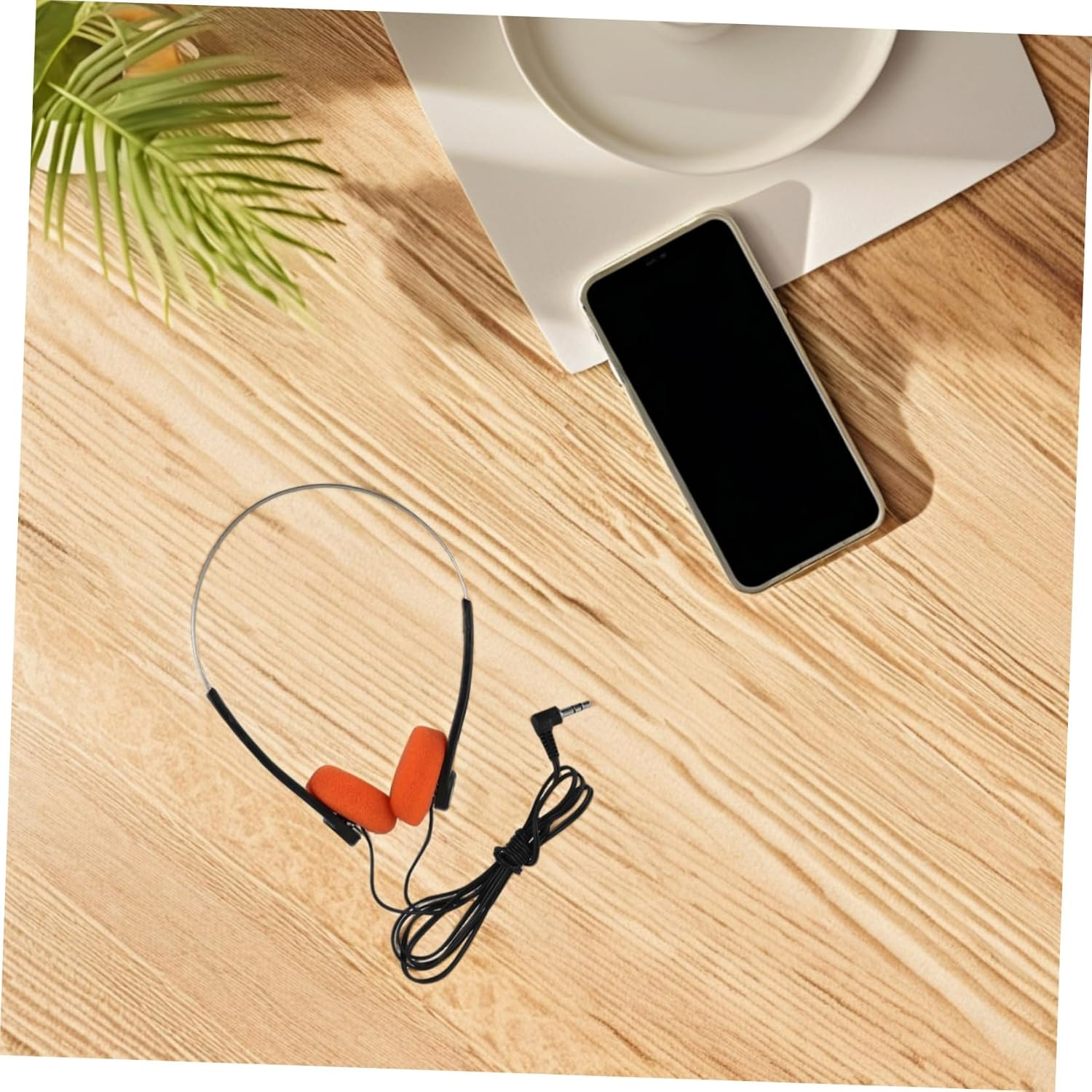 MUELODSIC Lightweight Adjustable Headphones for Cushioned Ear Pads Comfortable Fit Travel Friendly for Classroom Library Study and Work image number 2