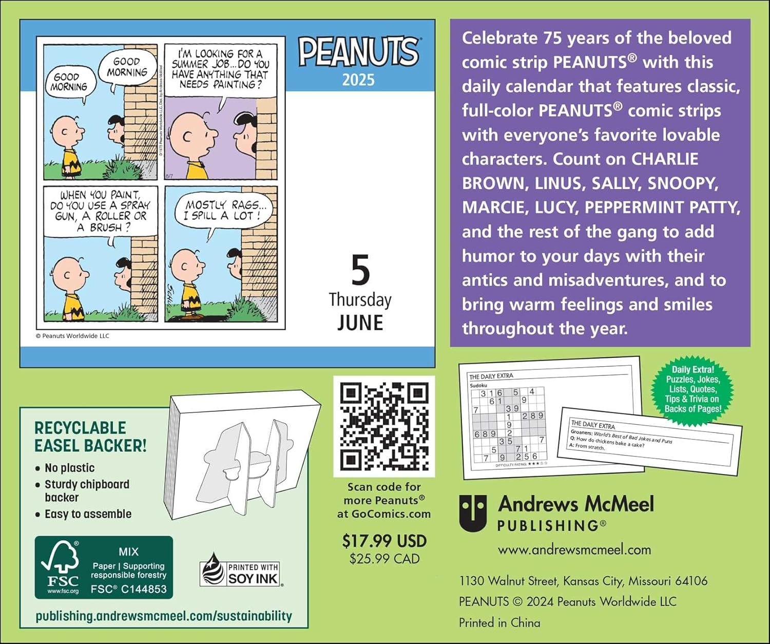 Peanuts 2025 Day-To-Day Calendar image number 2