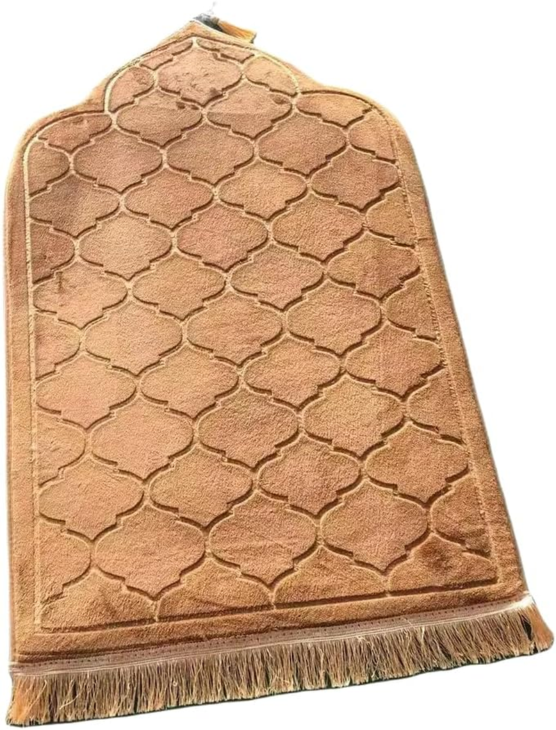 Goodword - Prayer Mat for Mussallah, Prayer Room Zaawiya, Sajadah, Namaz, Nimaz, Portable Prayer Rug Floor Rug, Ramadan or Eid Gifts, 65Cm X110Cm (White)