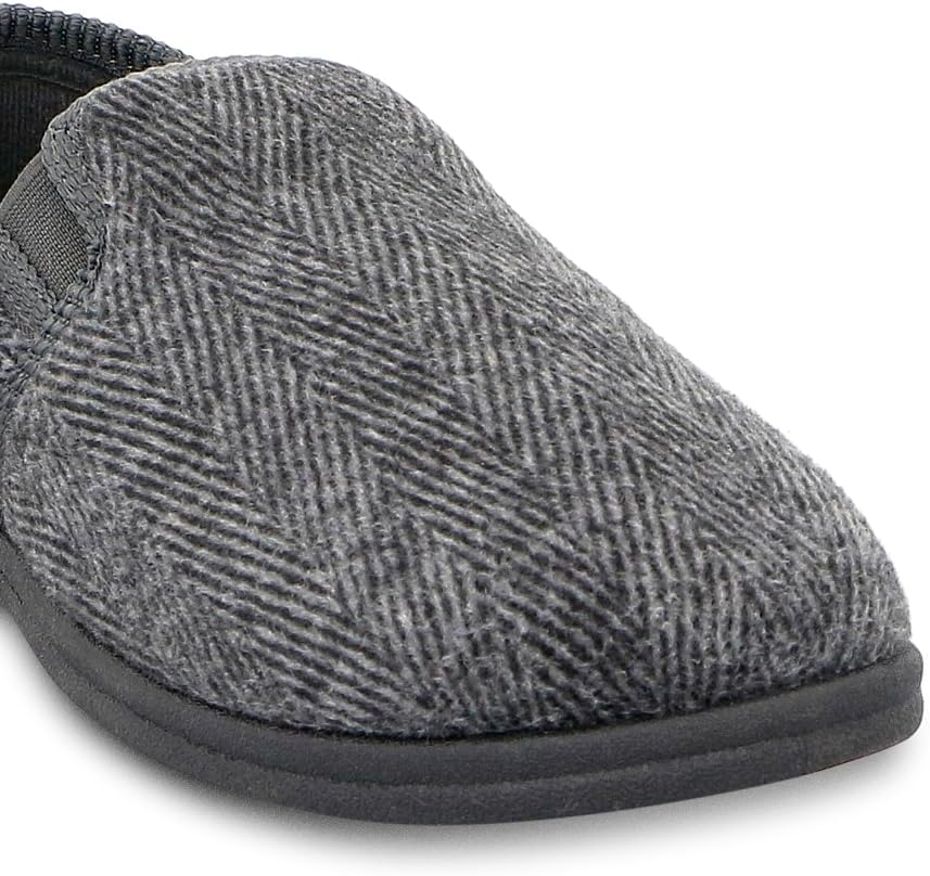 Grosby Men'S Tony Slipper, Charcoal/Black, UK 12/US 13