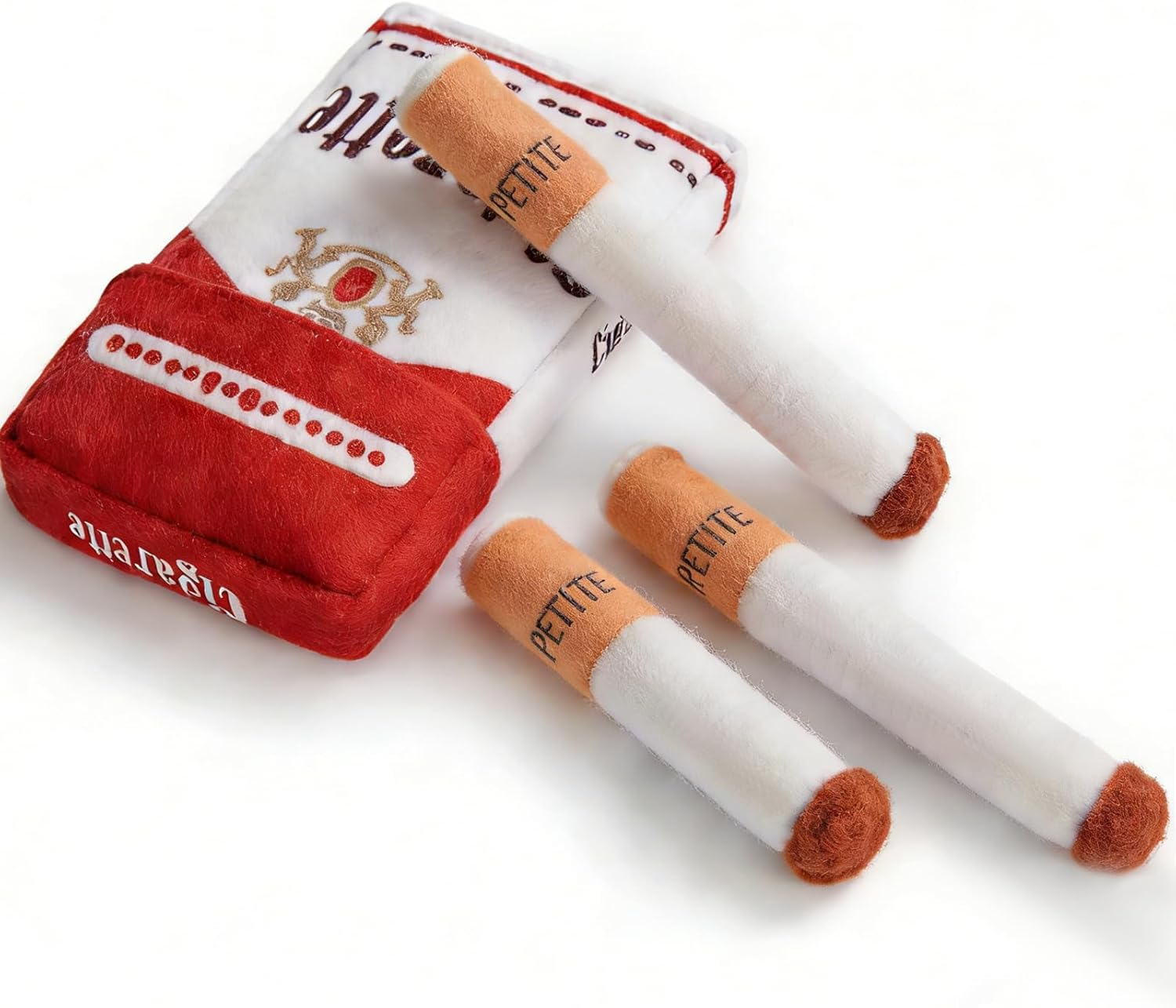 Interactive Dog Toys Cigarette Shape with Box &ndash; Squeaky Dog Chew Toy for Boredom, Pet Toys for Large Dogs Puppy, Funny Dog Toys for Interactive Play & Chewing, Pet Supplies