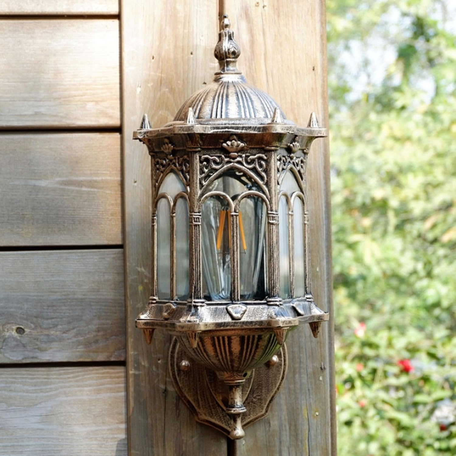 Wall Lamps Sconces Night Lights Outdoor Transparent Glass Waterproof Aluminum Wall Light Vintage Outdoor Courtyard Wall Lighting image number 4