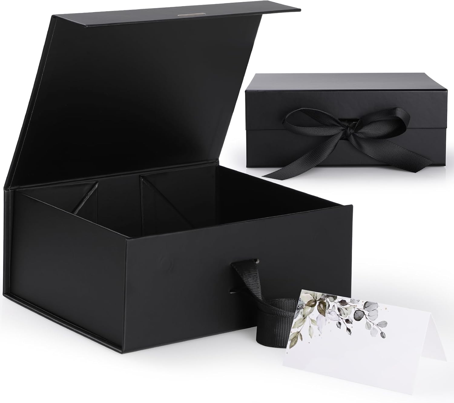 Gift Box with Lid，Geeric Gift Box with Ribbon+Greeting Card Magnetic Closure Lid Gift Boxes Classical Luxury Foldable Case for Birthdays/Weddings/Christmas