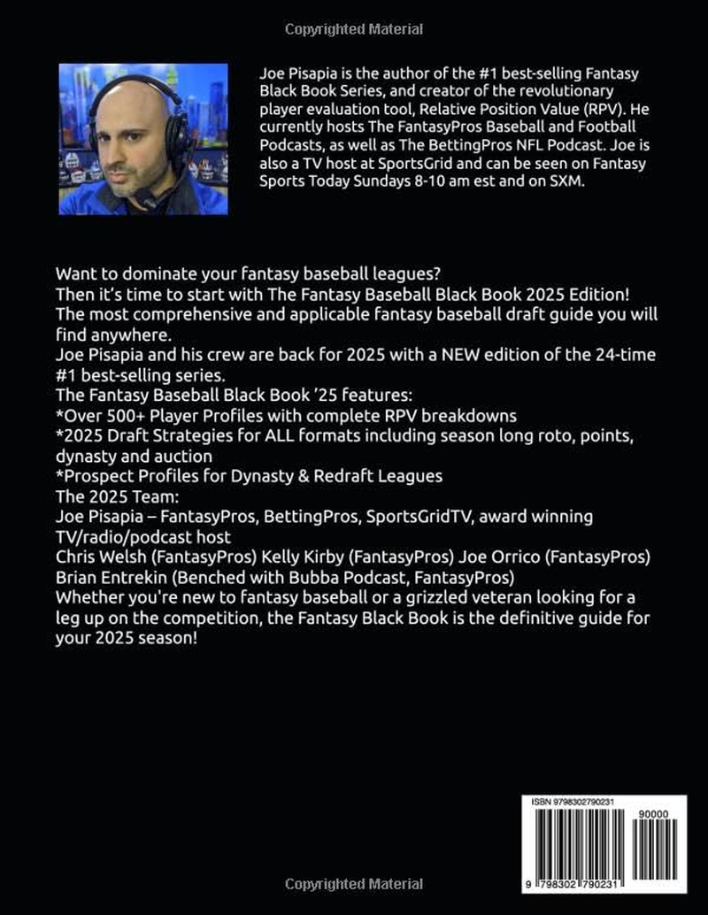 The Fantasy Baseball Black Book 2025 image number 1