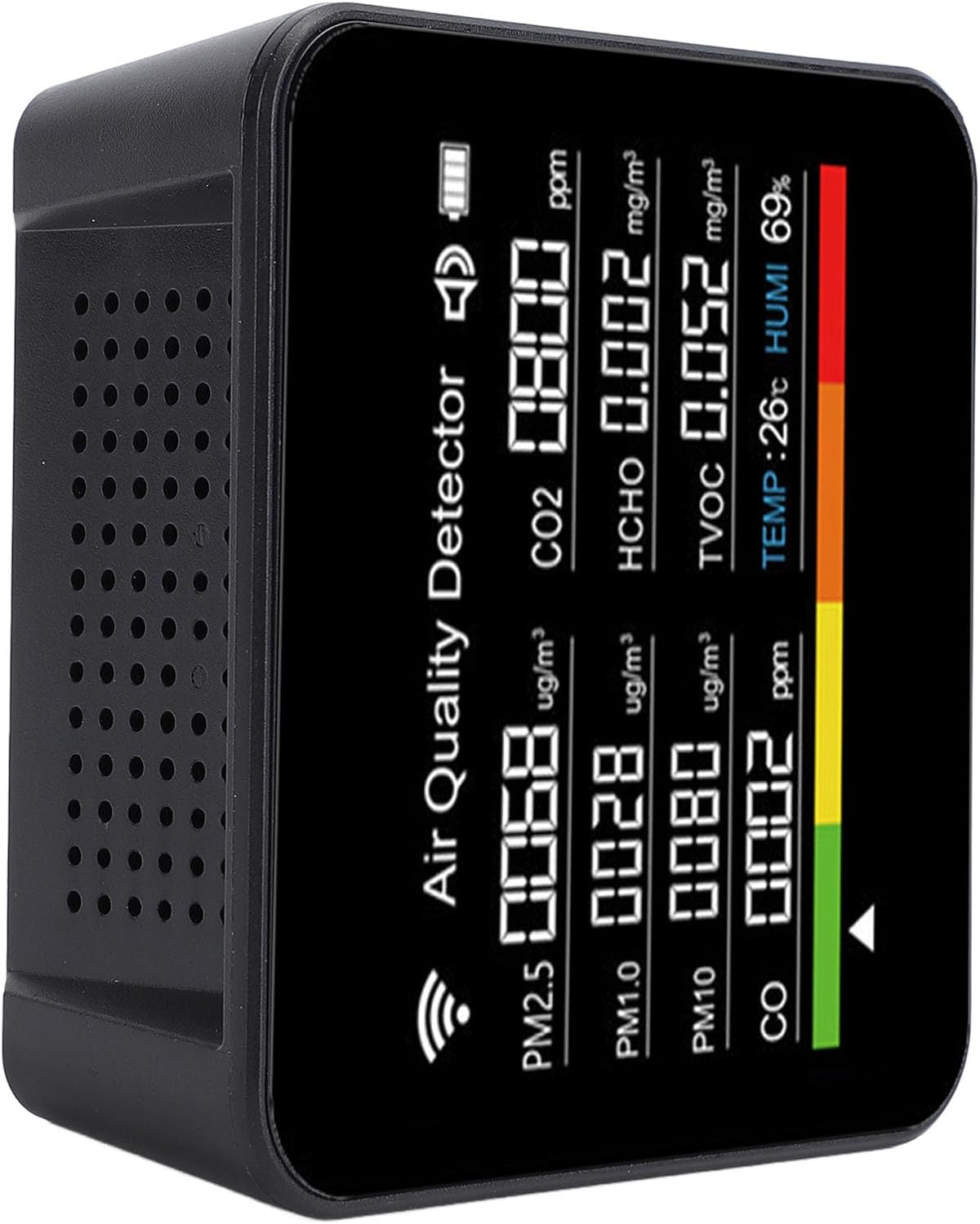 Smart 14-In-1 Indoor Air Quality Meter for APP, Compact Wifi HCHO PM2.5 VOC Detector for Home Office Travel, ABS Material image number 5