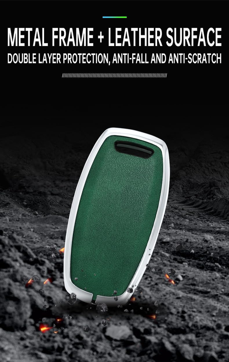 Ontto Alloy Car Key Fob Cover Fit for Haval H6 H7 H9 H4 Hover H2S F5 F7 F7X F7H Dargo Jolion GMW Remote Leather Key Case Keyring Key Shell Holder Bag Keychain - A-Blue image number 4