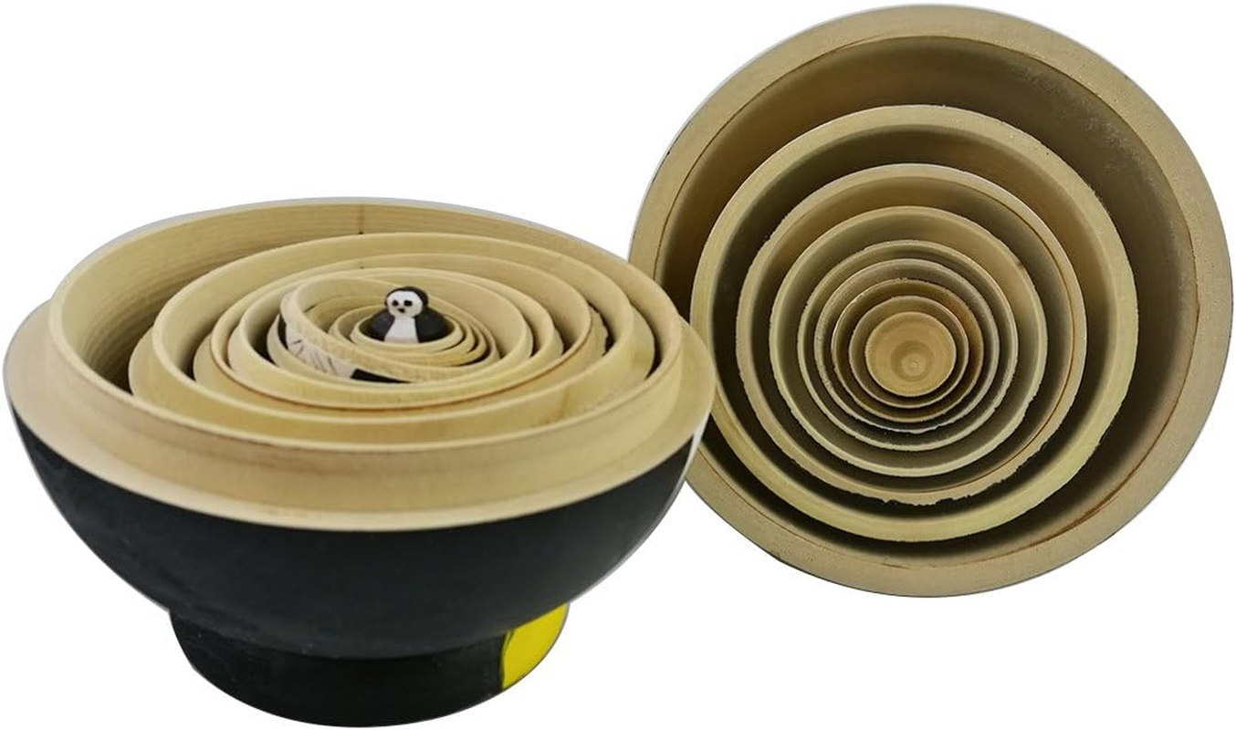 Winterworm Cute Lovely Mini Animal Nesting Dolls Matryoshka Doll Russian Doll Set 10 Pieces Wooden Handmade Kids Toy Gift Home Decoration Perfect (Penguin).