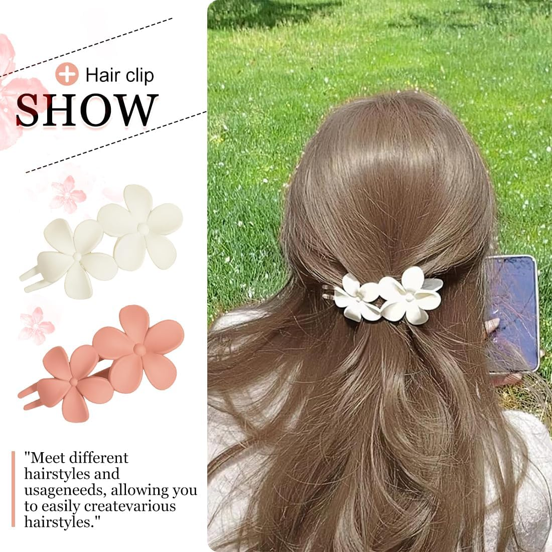 Duck Bill Hair Clip 4 Pieces Alligator Hair Clip Women Hair Clip Plastic Decoration image number 5