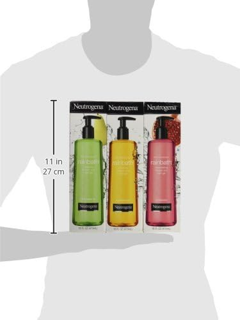 Neutrogena Rainbath Multi-Pack of 3, 1 Original Formula, 1 Pomegranate and 1 Pear & Green Tea, 16 Fl Oz Bottles image number 3