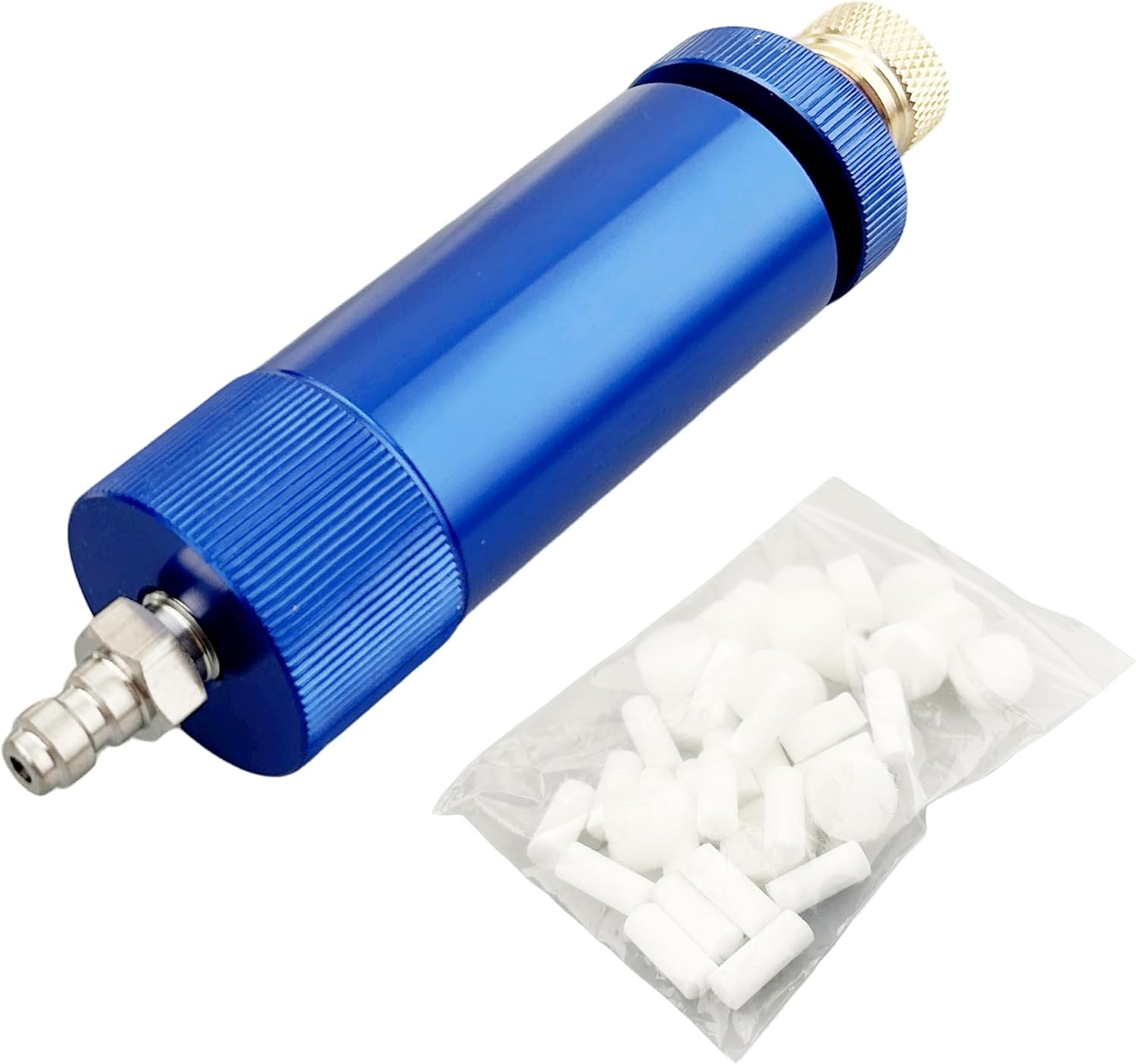 Core High Pressure PCP Hand Pump Air Filter Water-Oil Sperator with 8Mm Female and Male Quick Connect for High Pressure Air Compressor Pump 30Mpa（Blue） image number 5