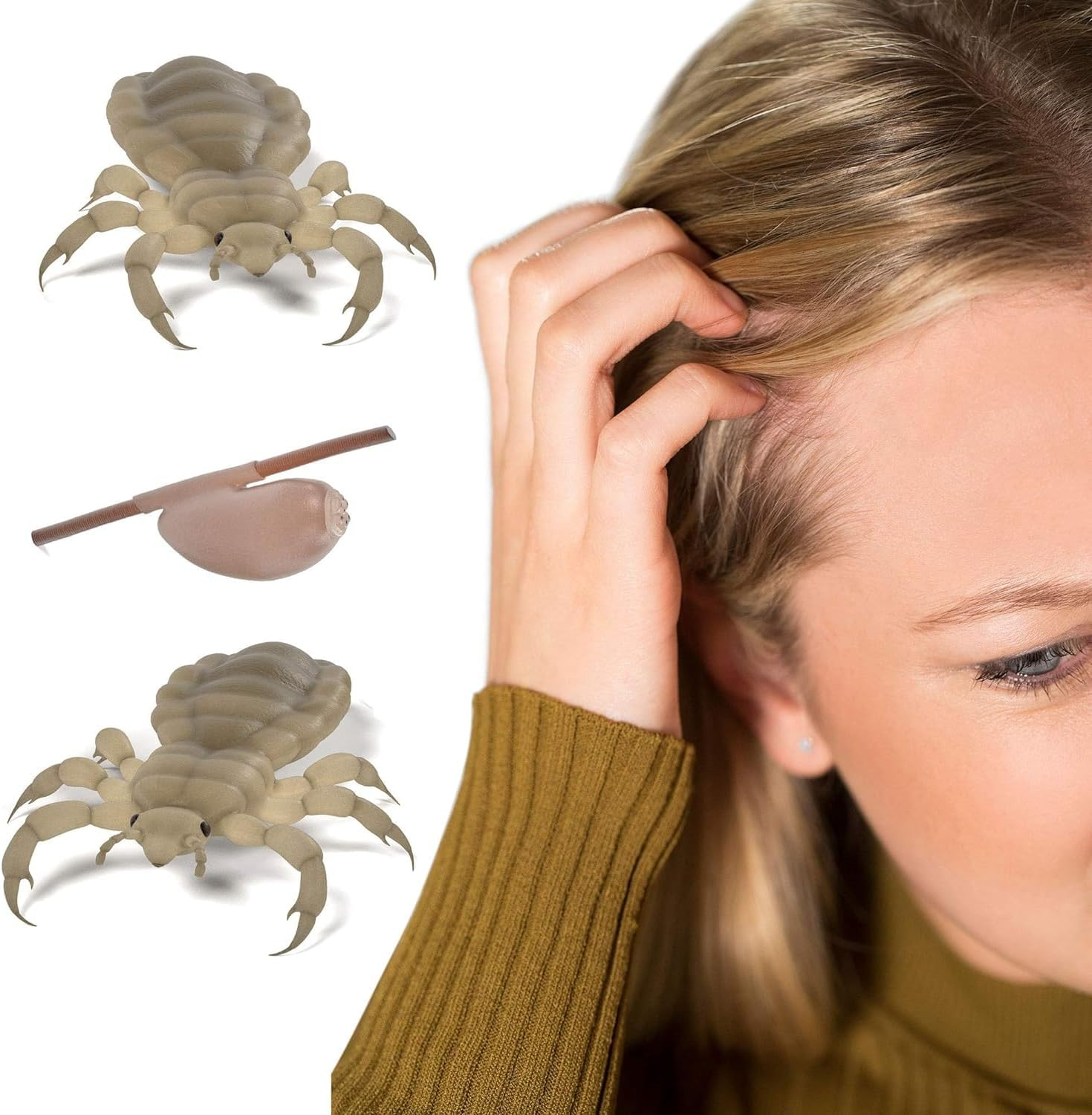 Lice Comb-Professional Stainless Steel Comb- Quick Results for Head Lice Treatment - Suitable for All Hair Types,| Dandruff Comb | Psoriasis Comb-Lice Brush（2 Pack） image number 2