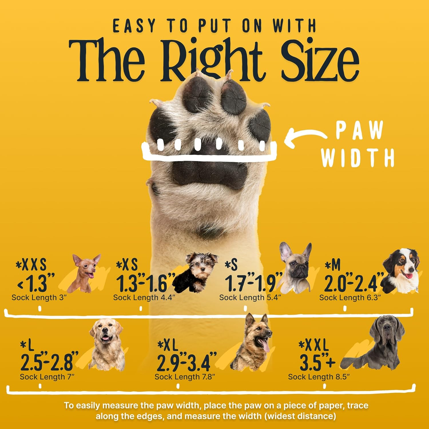 DOK Tigertoes Premium Non-Slip Dog Socks for Hardwood Floors - Extra-Thick Grip That Works Even When Twisted - Prevents Licking, Slipping, and Great for Dog Paw Protection (Cool Caramel, Large)