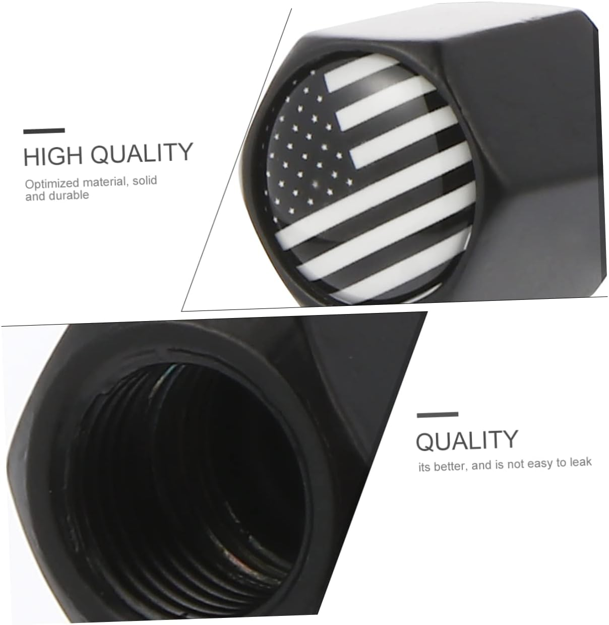 SHERCHPRY 8Pcs Metal Car Wheel Tire Valve Caps Air Dust Covers for Car Tyres Fit Different Brands Easy Install Remove image number 5