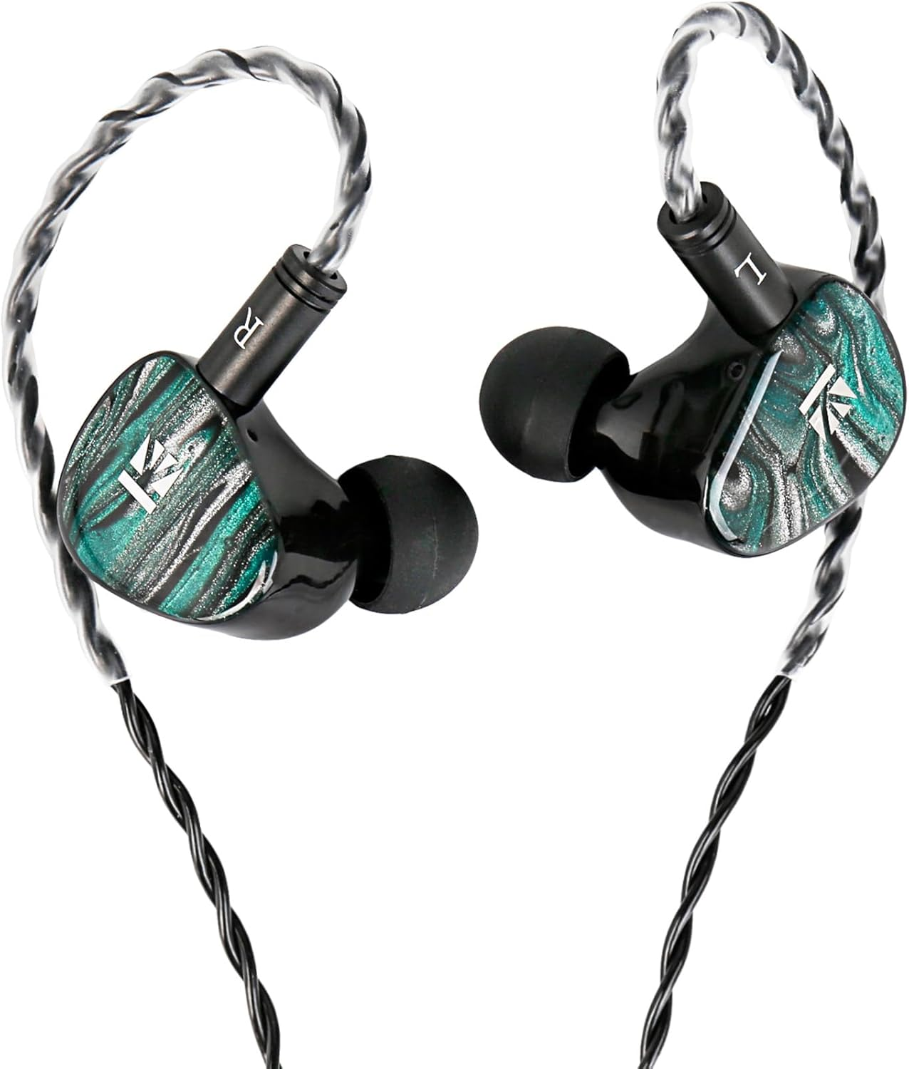 Keephifi KBEAR KB03 Gaming Earbuds, IEM Earphones 1 DD+1 BA+1 Bone Conduction Driver, DJ Headphones Wired with High Purity OFC Cable, Gaming Earphones, Powerful Bass in Ear Monitors for Musicians