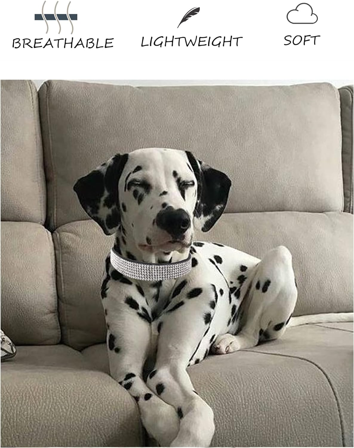 Dog Collar for Small Dogs, Adjustable Leather Suede Bling Dog Collars，Pink Dog Collar Cat Collar, Rhinestone Dog Collar(S, Pink) image number 3