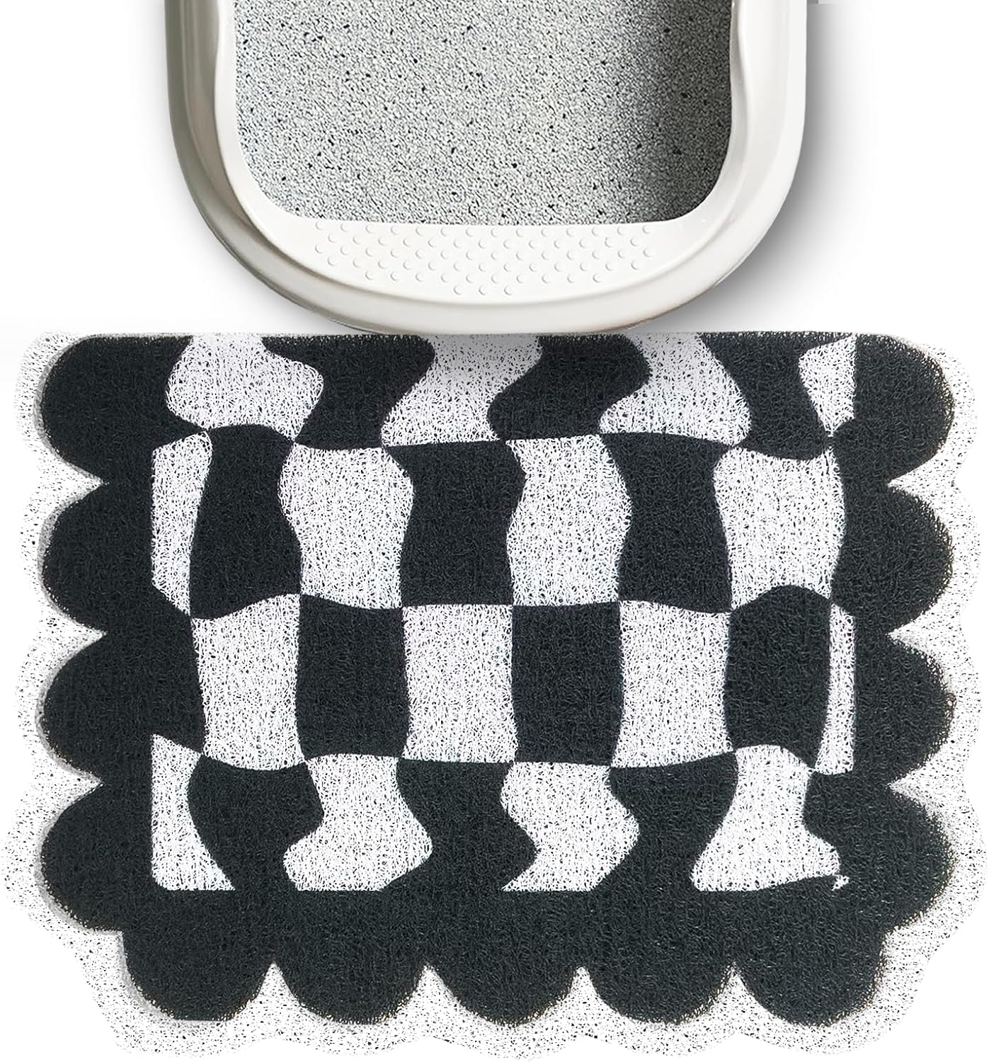 Lukamoo&reg; Cute Cat Litter Mat (24&rsquo;'X&rsquo;16&rsquo;&rsquo;), Large, for Kitty Litter & Cute Cat Litter Box, Cat Accessories for Indoor Cats image number 3