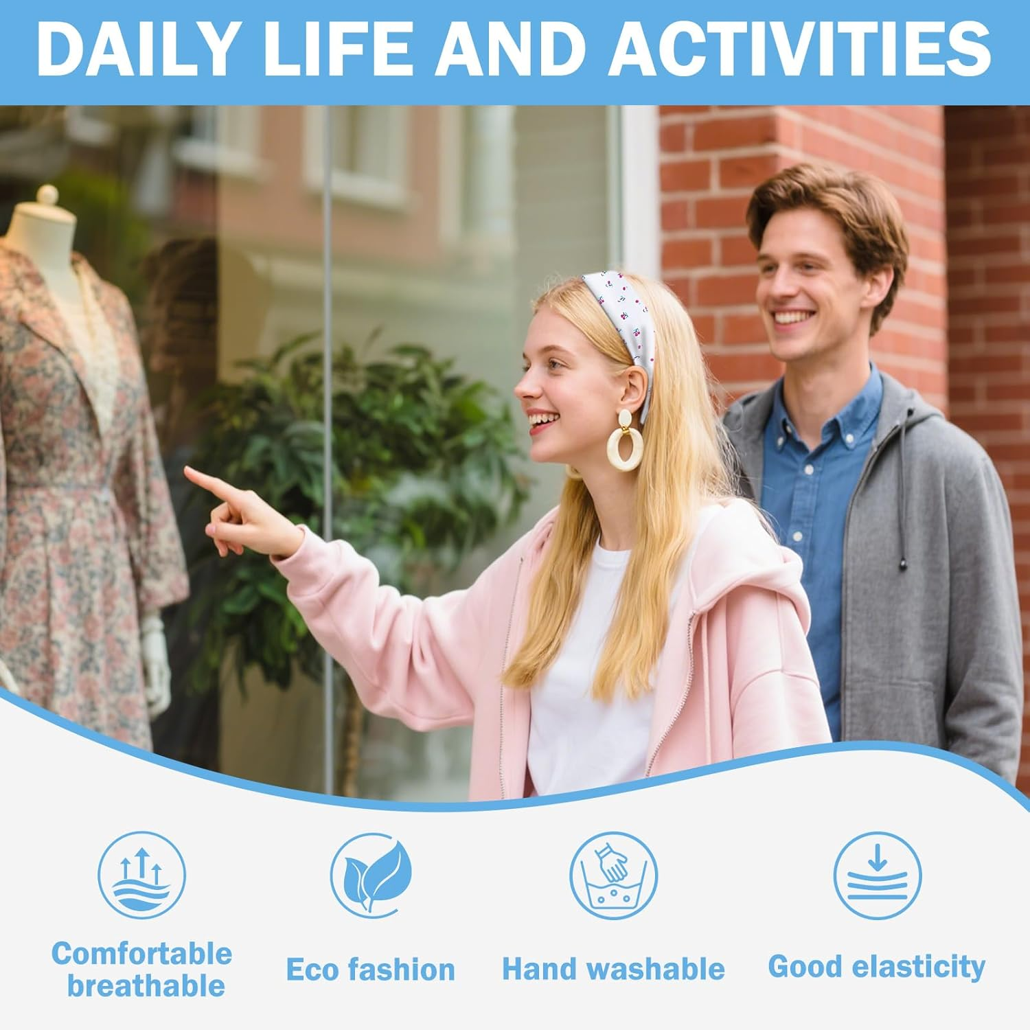 6 Pcs Headband, Headbands for Women'S Hair Stretchy Head Band for Doing Workout Yoga Makeup Running Headband Breathable Hair Band for Sweat Wicking