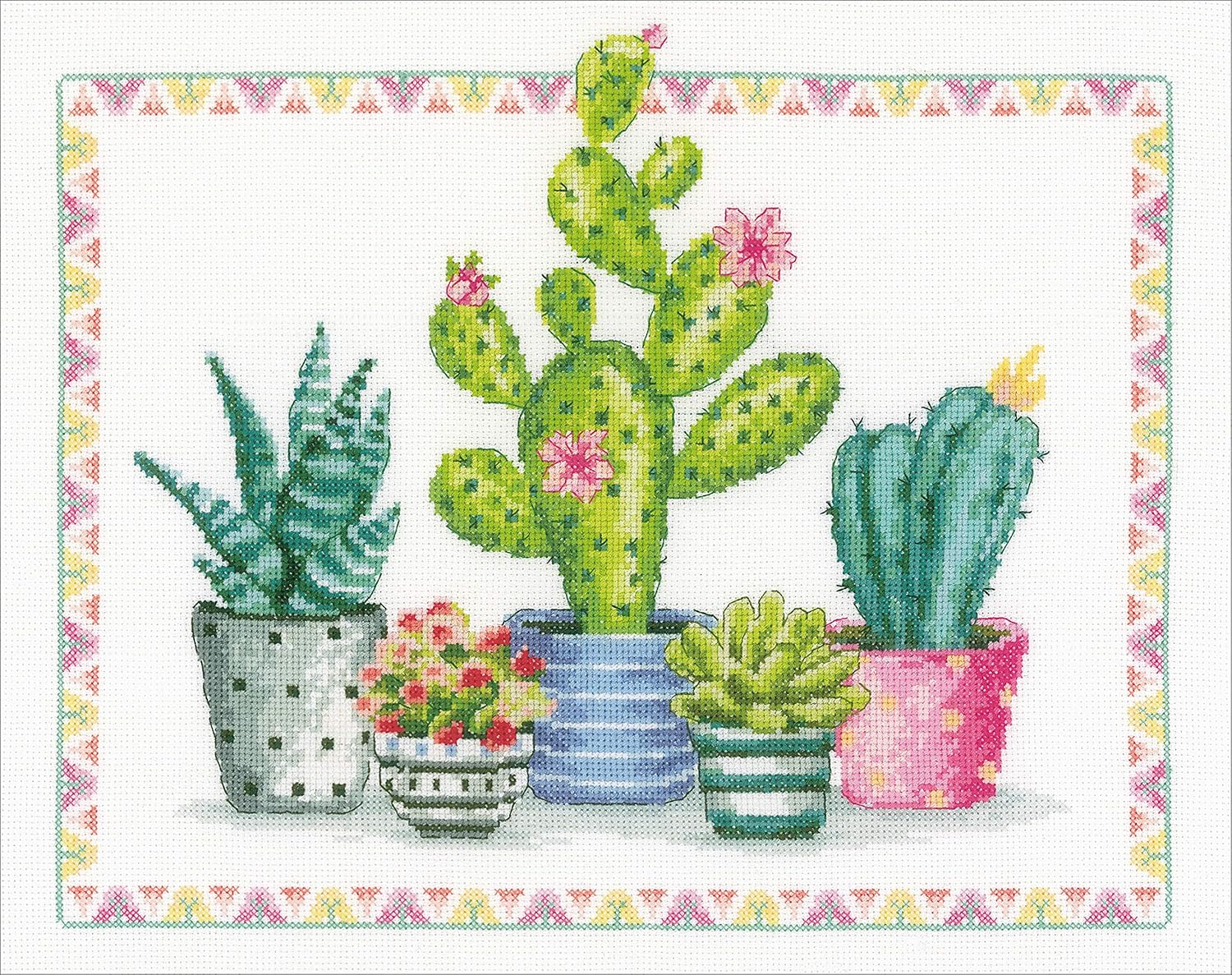 Vervaco PN-0174559 Wedding Embroidery Kit, Counted Pattern, Cotton, Multi-Colour, Approx. 19 X 25 Cm / 7.6 X 10 Inches image number 1