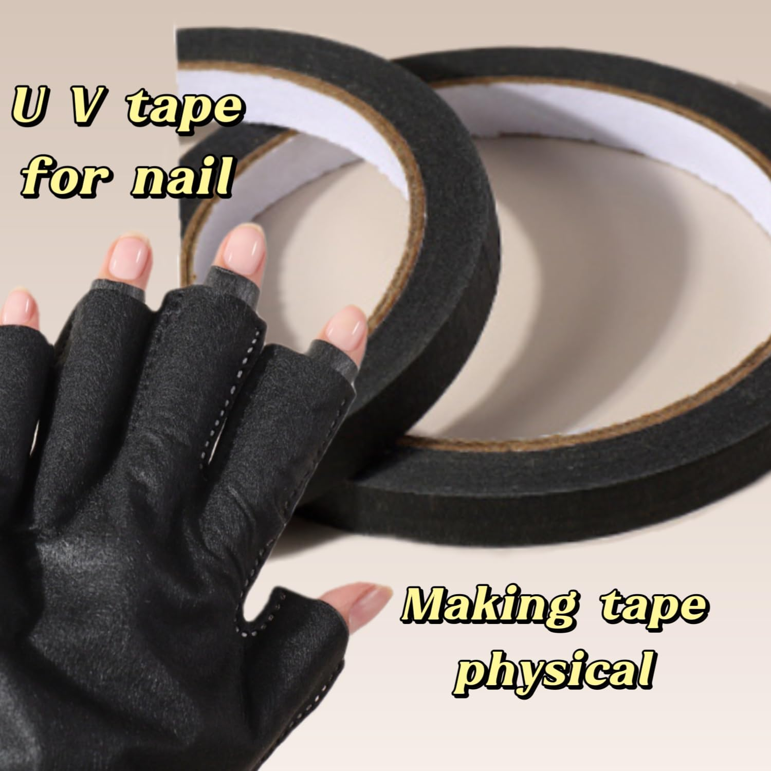 U V Tape for Nail: Nail Art Tips Guide Tapes for DIY Design Nail Tip, Nail Striping Tape Line Rolls Nail Art Decoration Sticker Manicure Tool image number 5