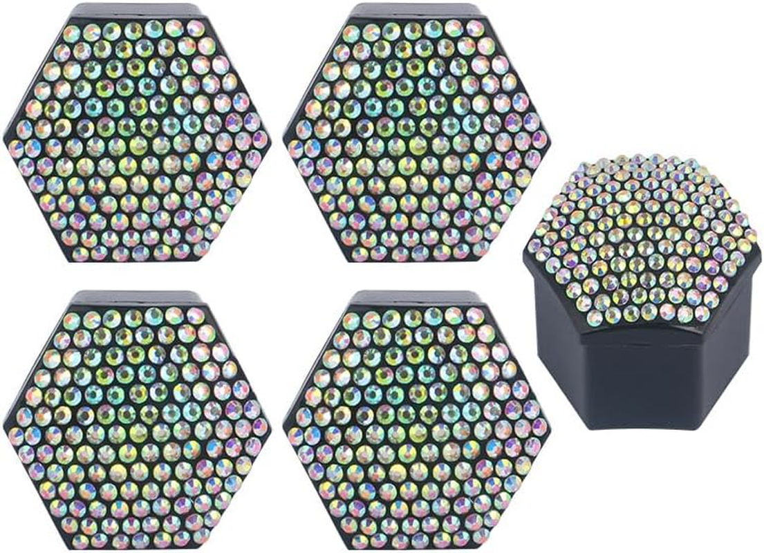 PTNKUIIY 21 Mm Car Nut Covers Wheel Nut Caps &ndash; Pack of 20 Bling Diamond Hexagonal Tyre Nut Covers Wheel Nut Cap with Removal Tool Wheel Bolt Caps Wheel Nut Cap Colourful image number 4