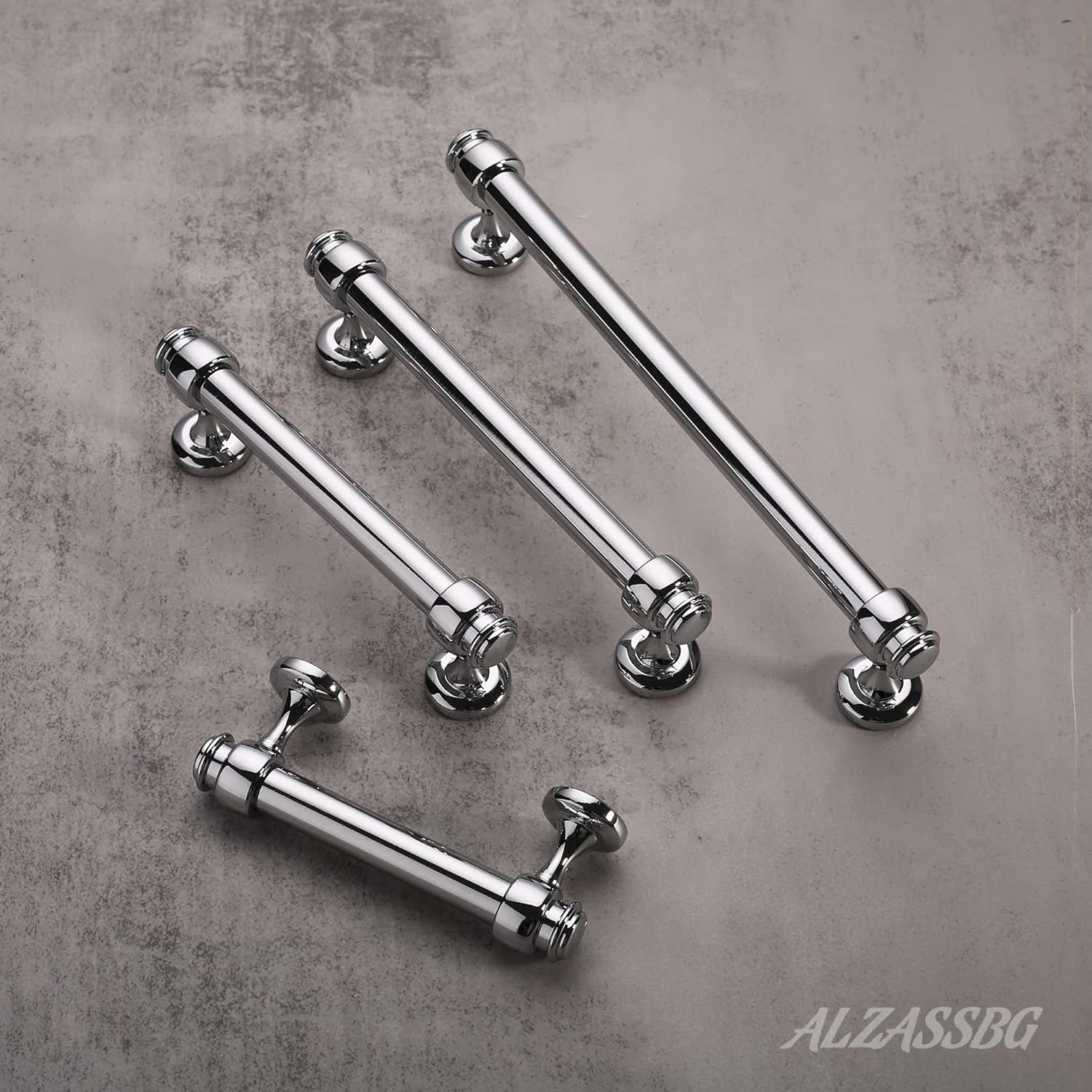 Alzassbg 15 Pack Polished Chrome Cabinet Pulls, 5 Inch(128Mm) Hole Centers Cabinet Handles Kitchen Hardware Straight Bar for Cabinets and Drawer AL3082CP image number 3