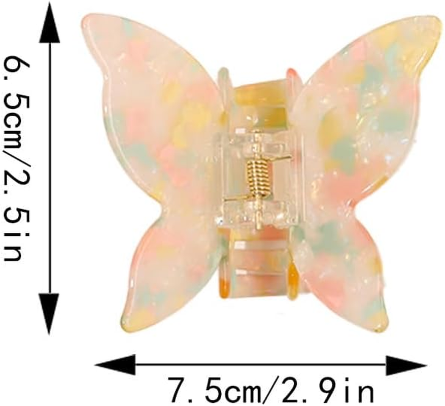Butterfly Hair Clip, Acetate Hair Clips, Women, Plastic Non-Slip Hair Clips, 7.5 Cm Hair Clip, Thick and Thin Hair for Women, Hair Accessories, Green image number 2