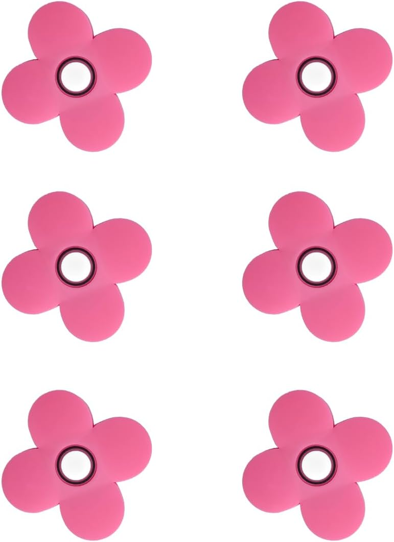 Skyscraper Cartoon Shape Soft Rubber Knobs for Kids Girls Boys Cabinet Handle Pulls Drawer Knobs for Kids Room Cabinets Closets Toy Organizer Box Bookcase 6Pcs/Set (Flower, Yellow)