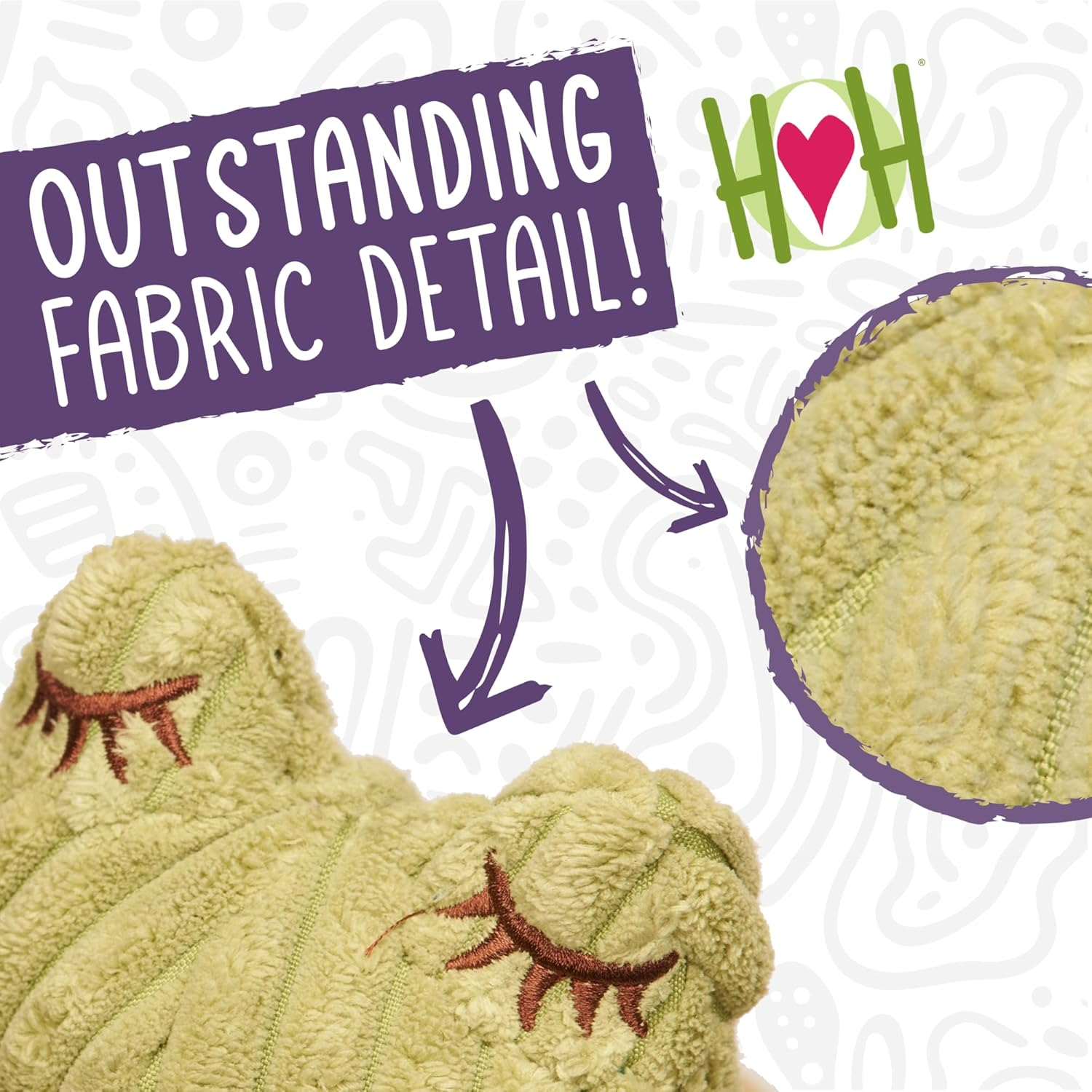 Hugglehounds Plush Corduroy Durable Squeaky Knottie, Dog Toy, Great Dog Toys for Aggressive Chewers, Fox, Large image number 2